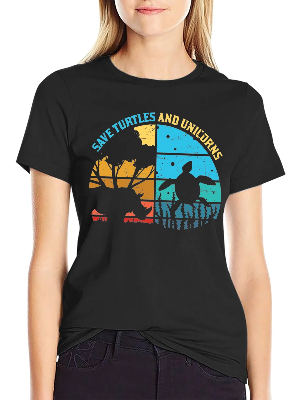 Save Turtles & Unicorns Graphic T-Shirt