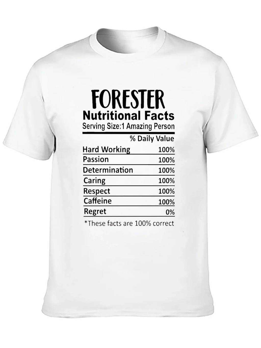 Forester Nutritional Facts T-Shirt