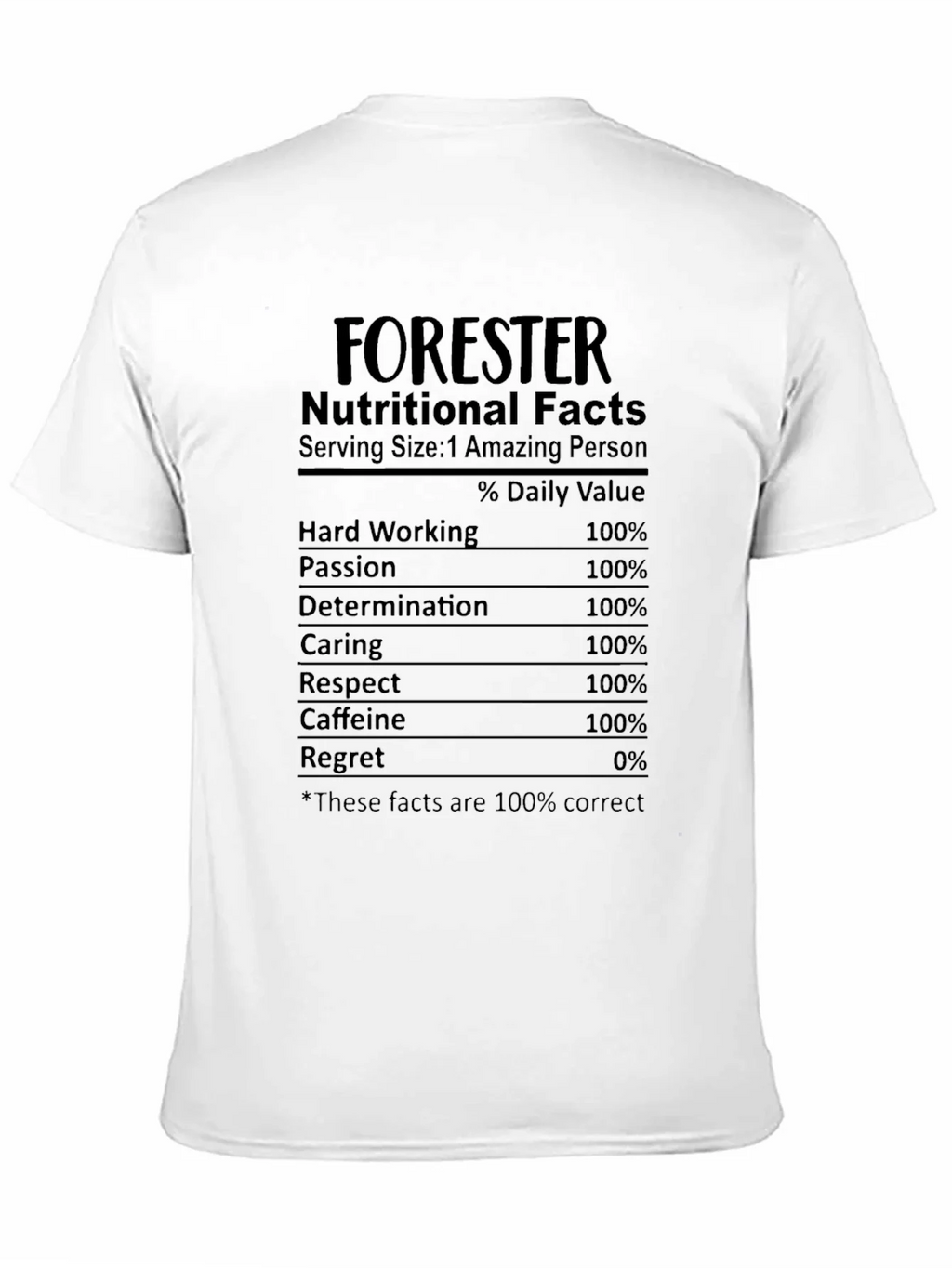 Forester Nutritional Facts T-Shirt