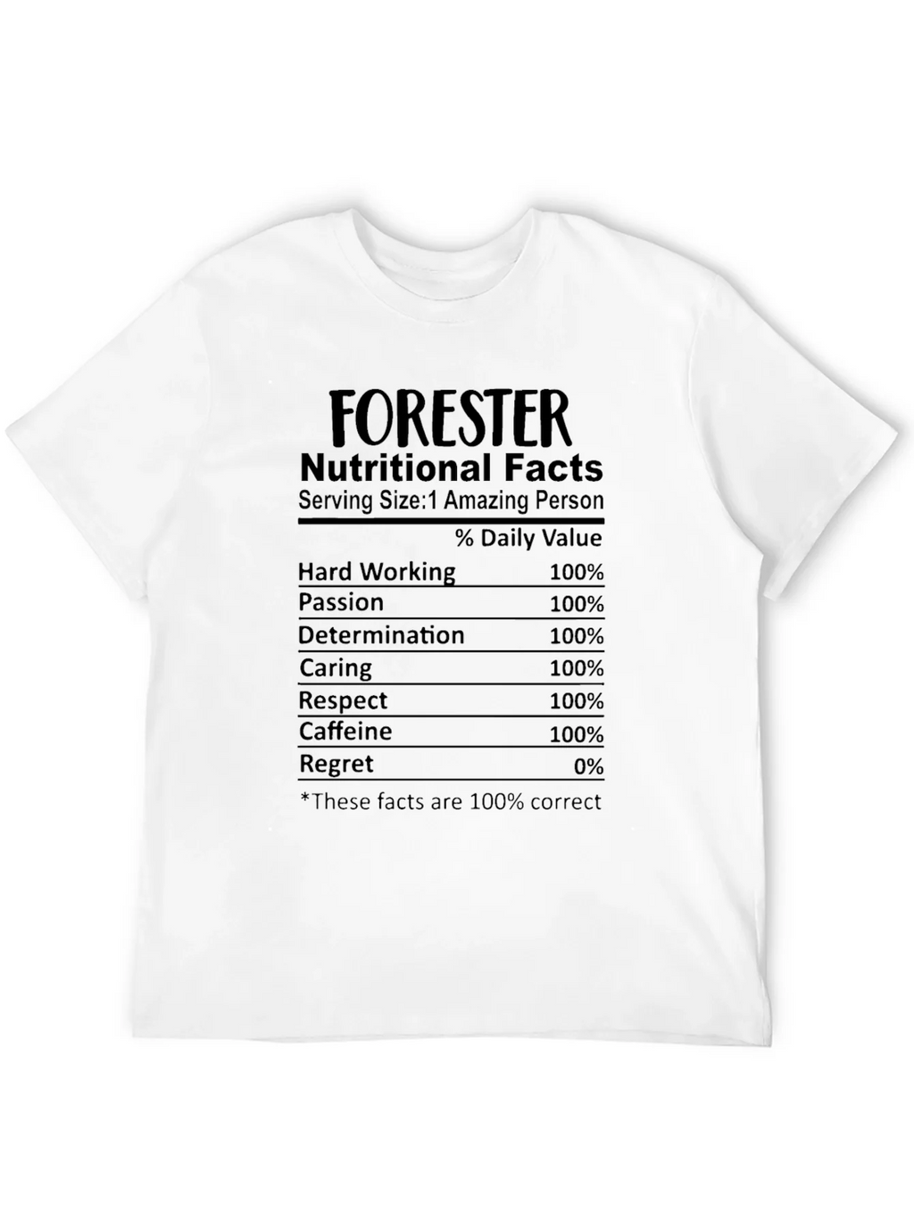 Forester Nutritional Facts T-Shirt