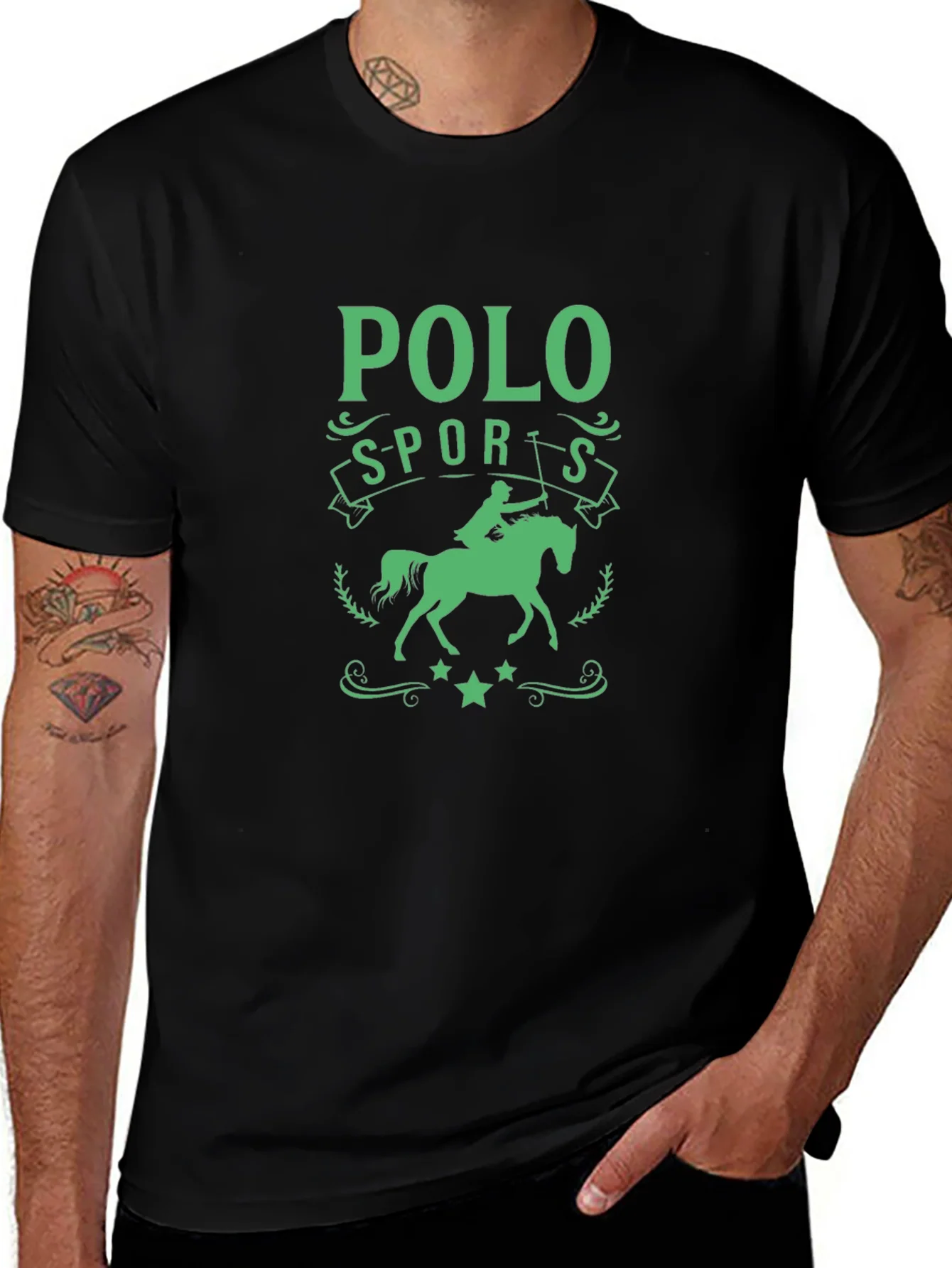 Polo Sports Graphic Tee - Equestrian Style