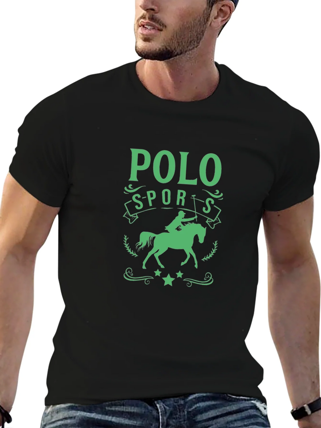 Polo Sports Graphic Tee - Equestrian Style