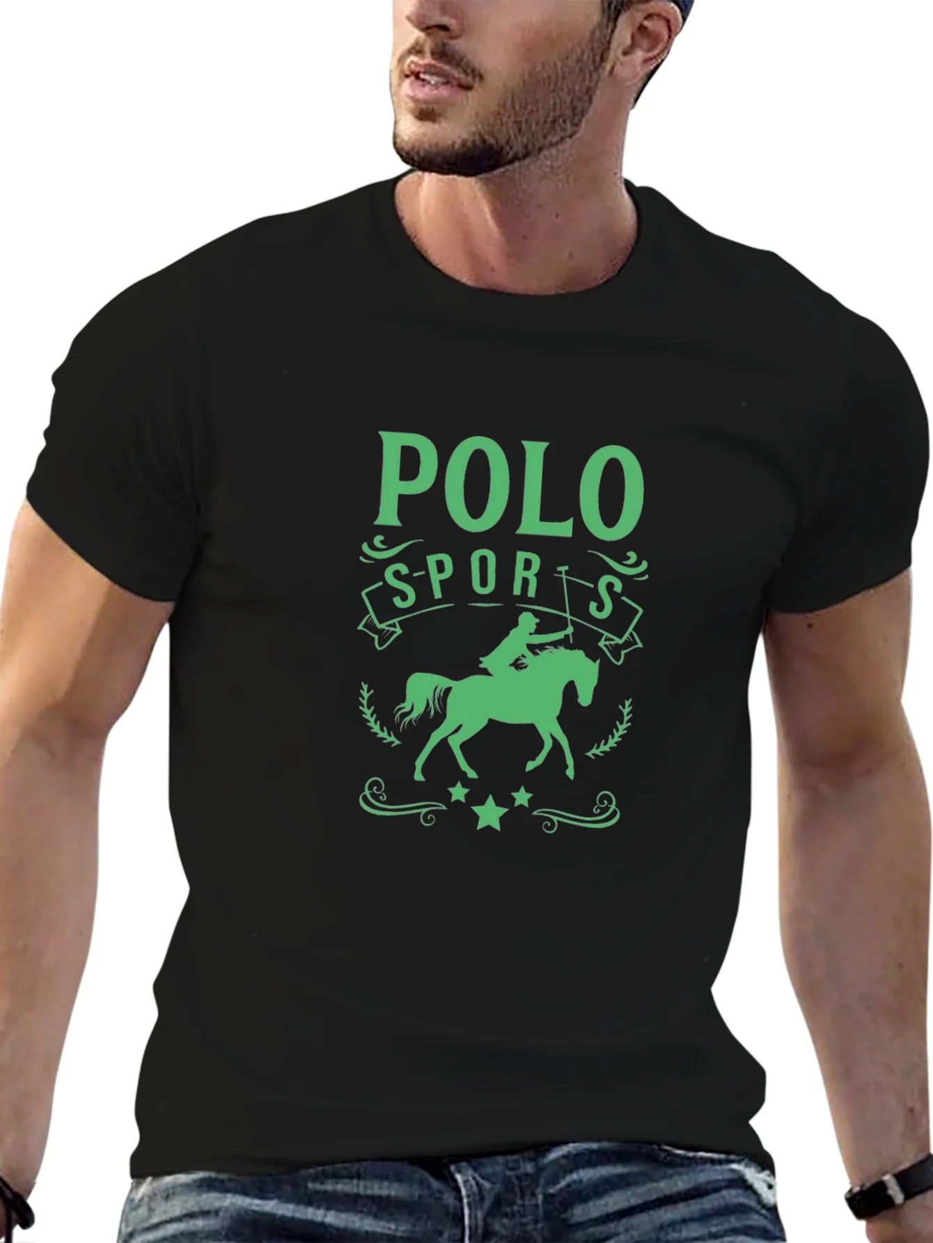 Polo Sports Graphic Tee - Equestrian Style