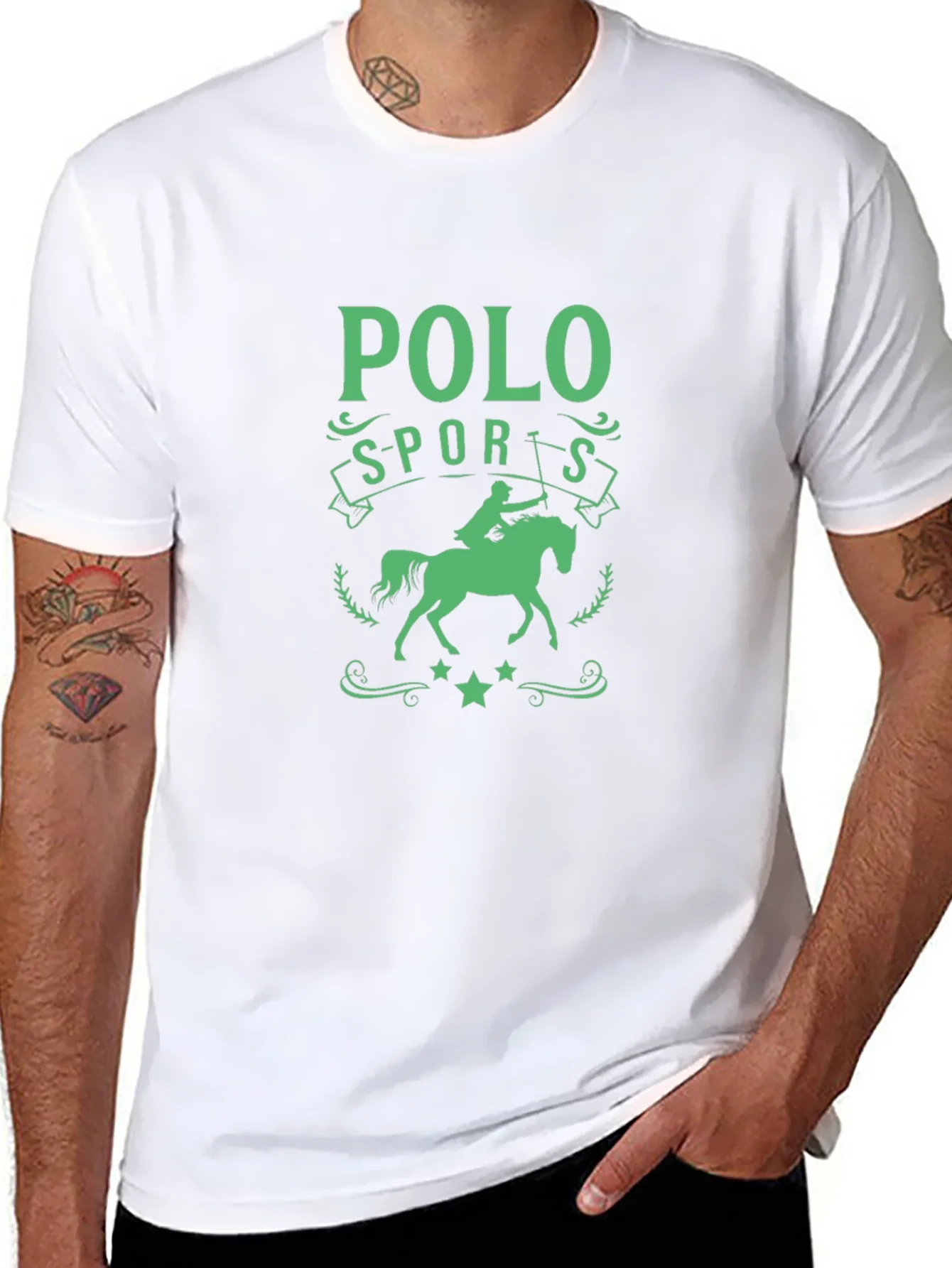 Polo Sports Graphic Tee - Equestrian Style
