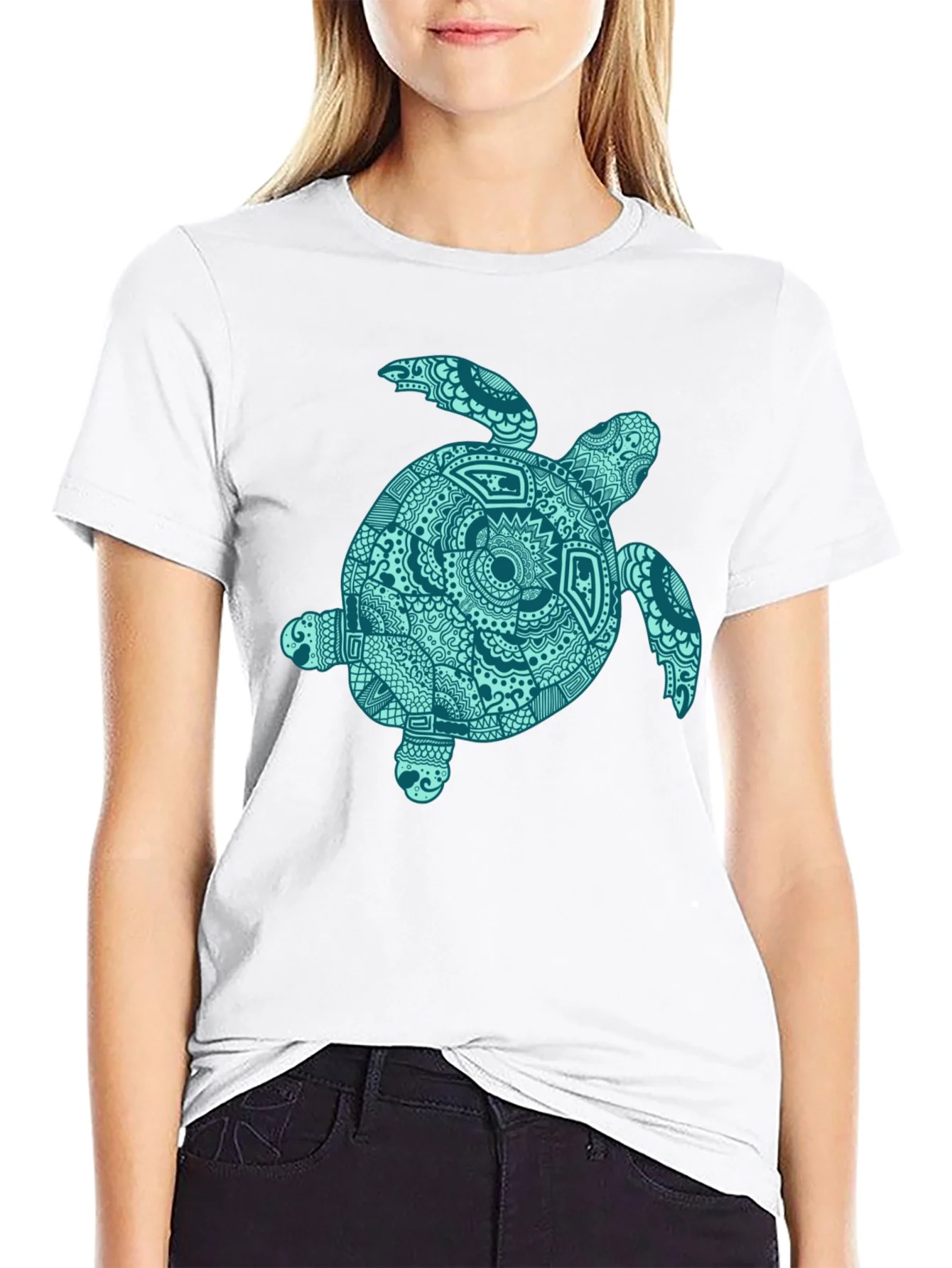 Sea Turtle Graphic Tee - Stylish Black Cotton T-Shirt