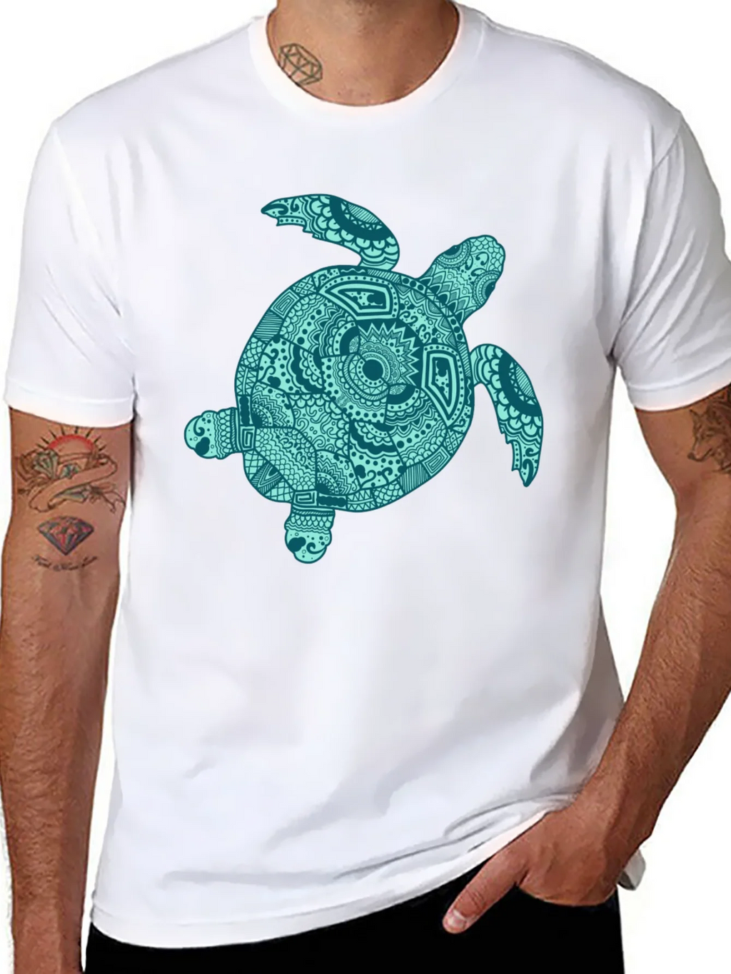 Sea Turtle Graphic Tee - Stylish Black Cotton T-Shirt