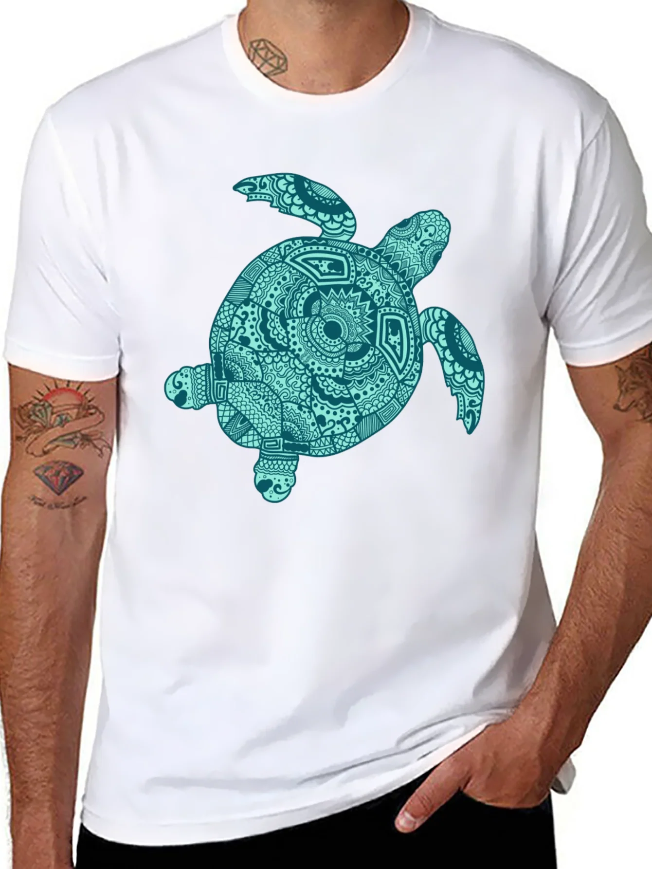 Sea Turtle Graphic Tee - Stylish Black Cotton T-Shirt