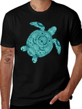 Sea Turtle Graphic Tee - Stylish Black Cotton T-Shirt