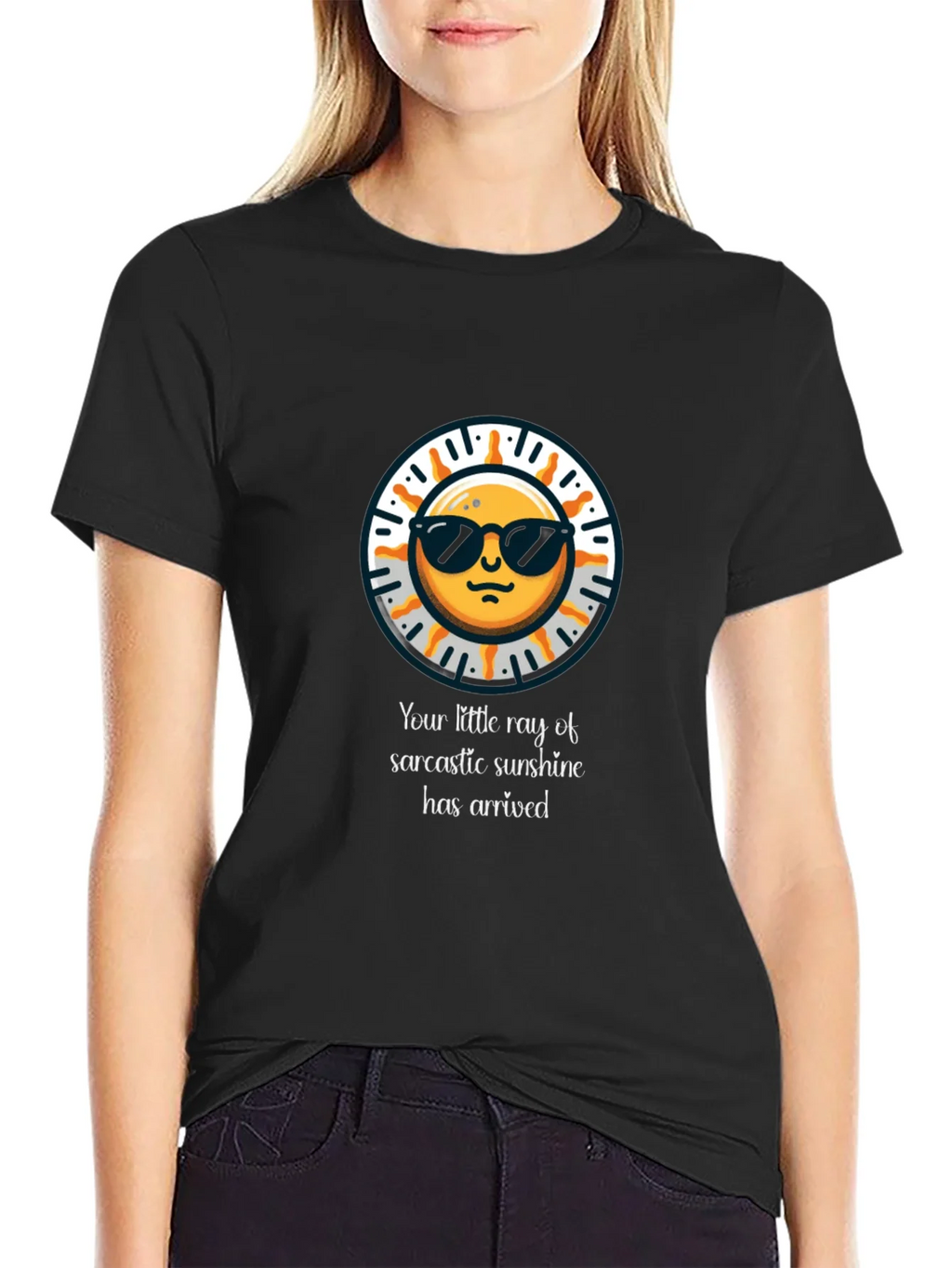 Sarcastic Sunshine Graphic Tee - Black