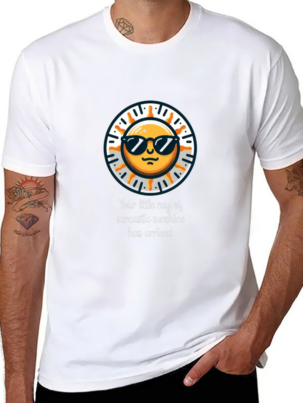 Sarcastic Sunshine Graphic Tee - Black