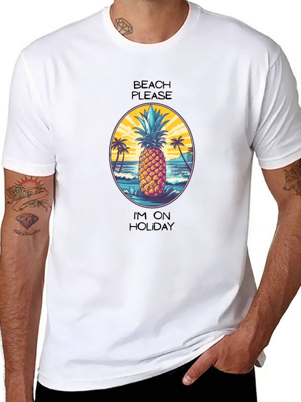 Beach Please Im On Holiday Pineapple T-Shirt