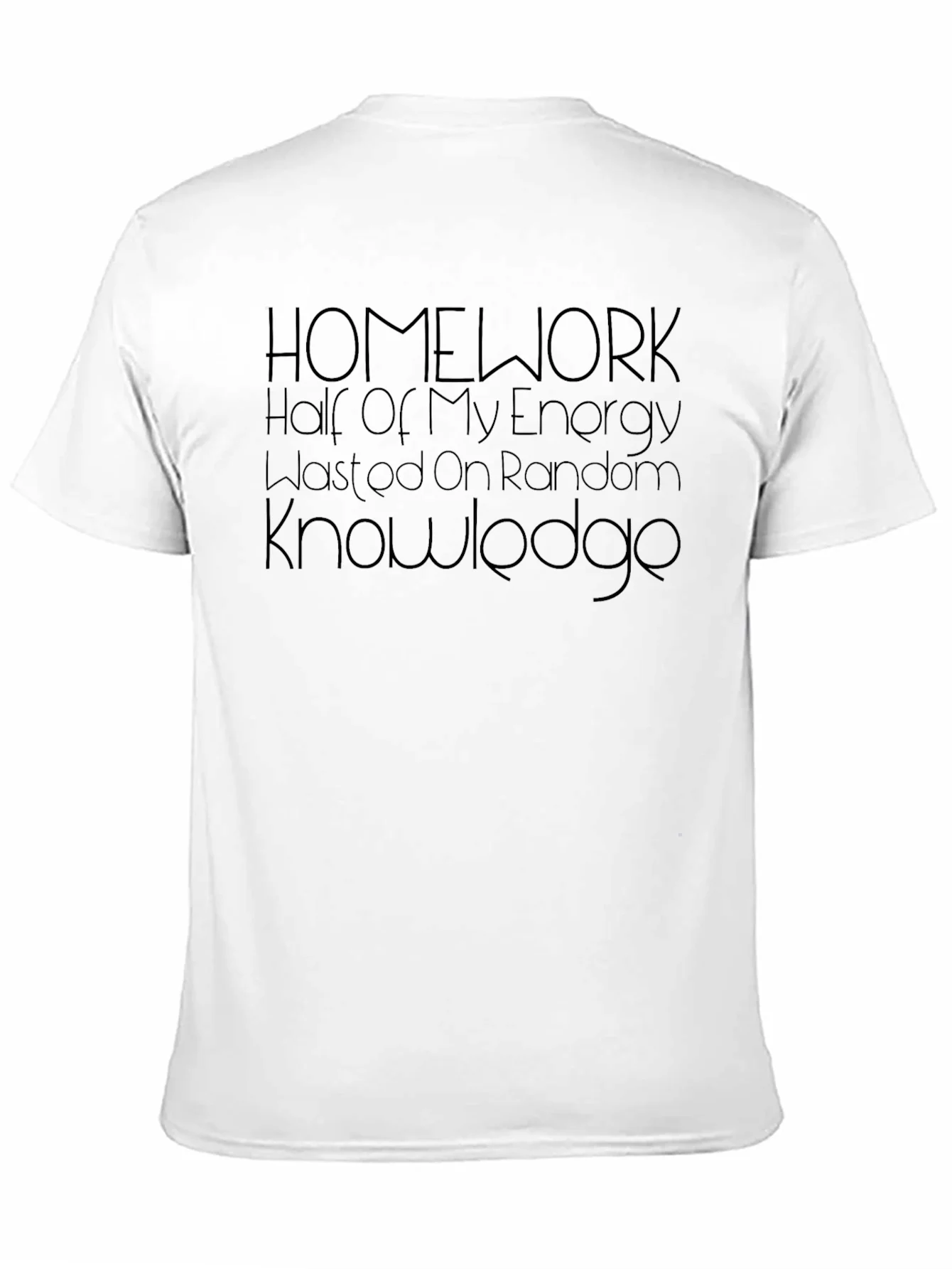 Homework Energy Random Knowledge Mens Black Tee
