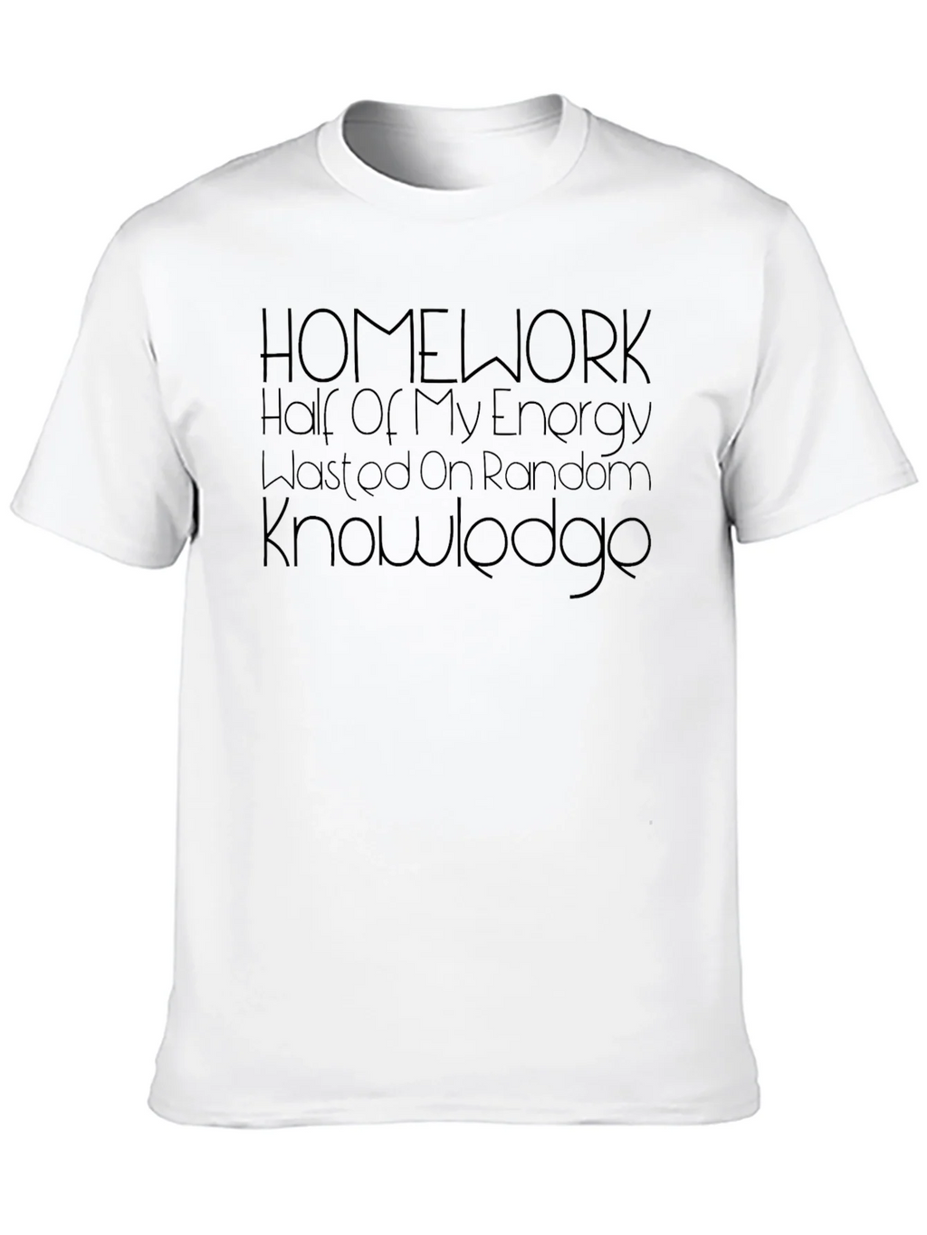 Homework Energy Random Knowledge Mens Black Tee