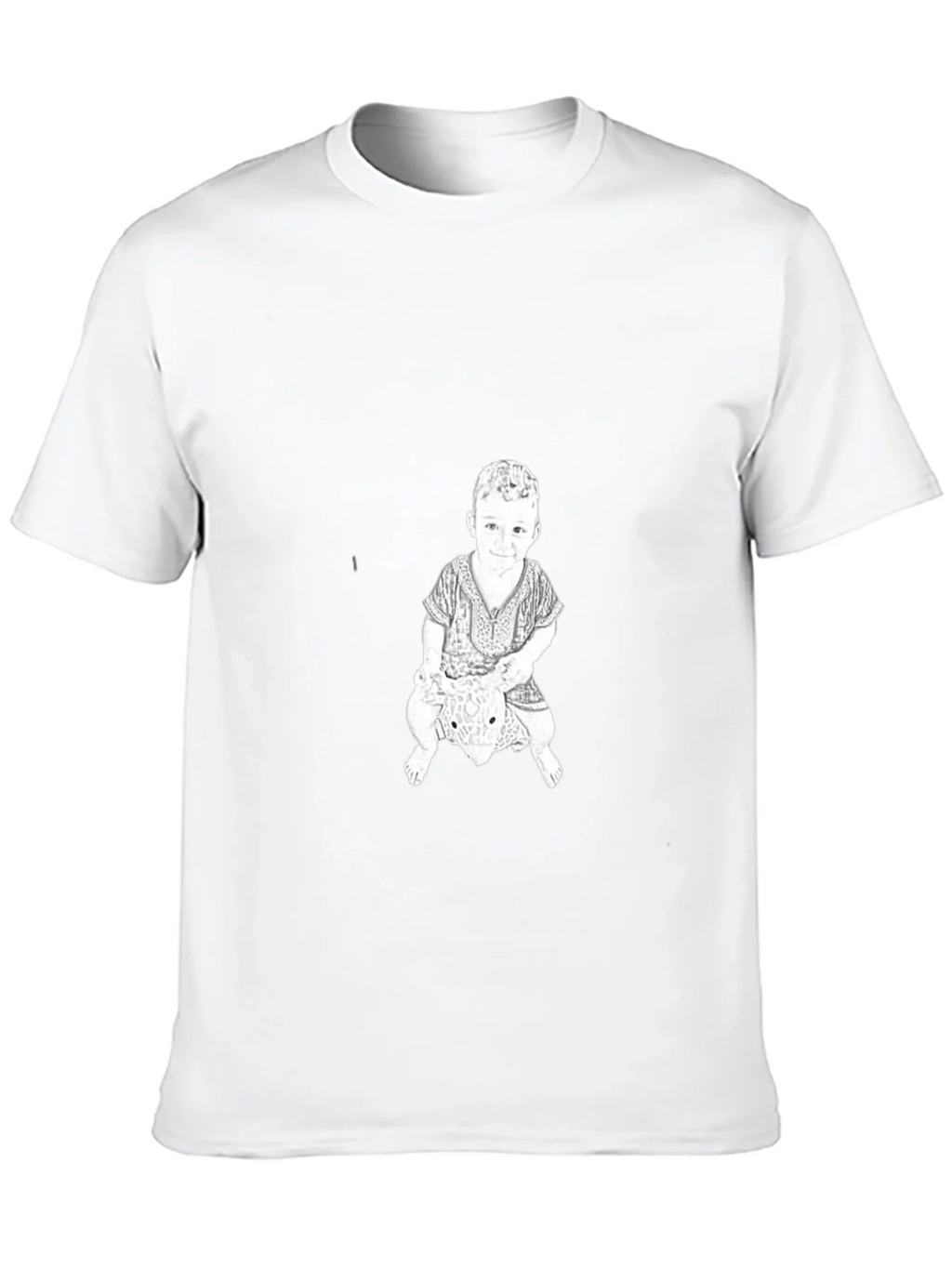 Graphic Print Tee - Child Riding Toy