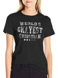 Worlds Okayest Christian Black Graphic Tee