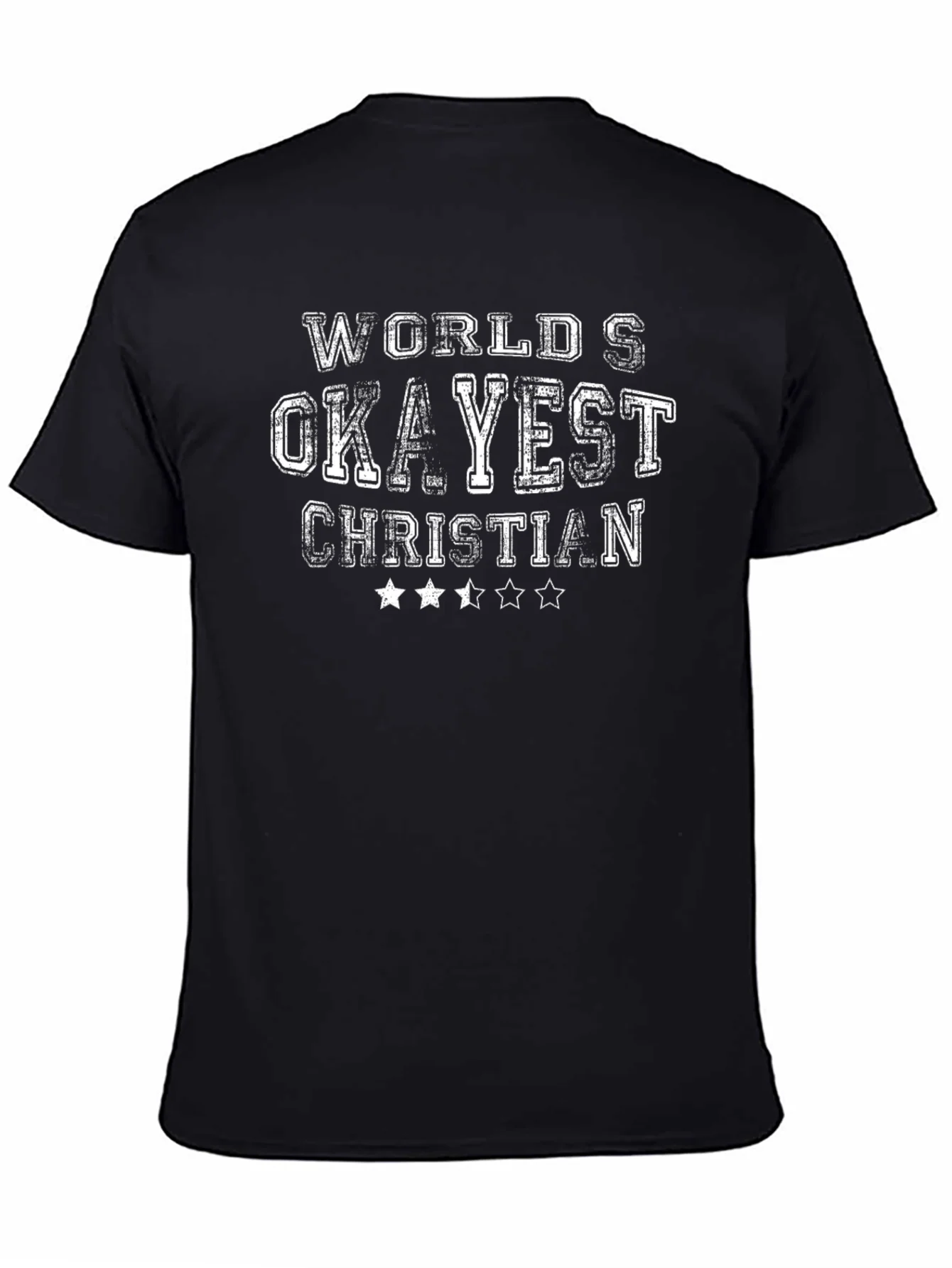 Worlds Okayest Christian Black Graphic Tee