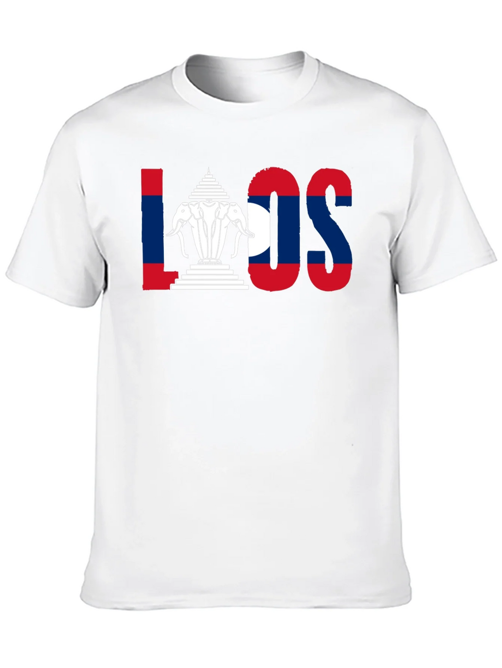 Laos Flag T-Shirt - Travel Souvenir Tee