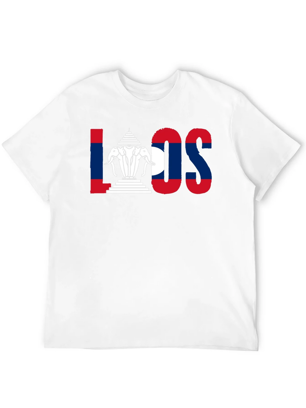 Laos Flag T-Shirt - Travel Souvenir Tee