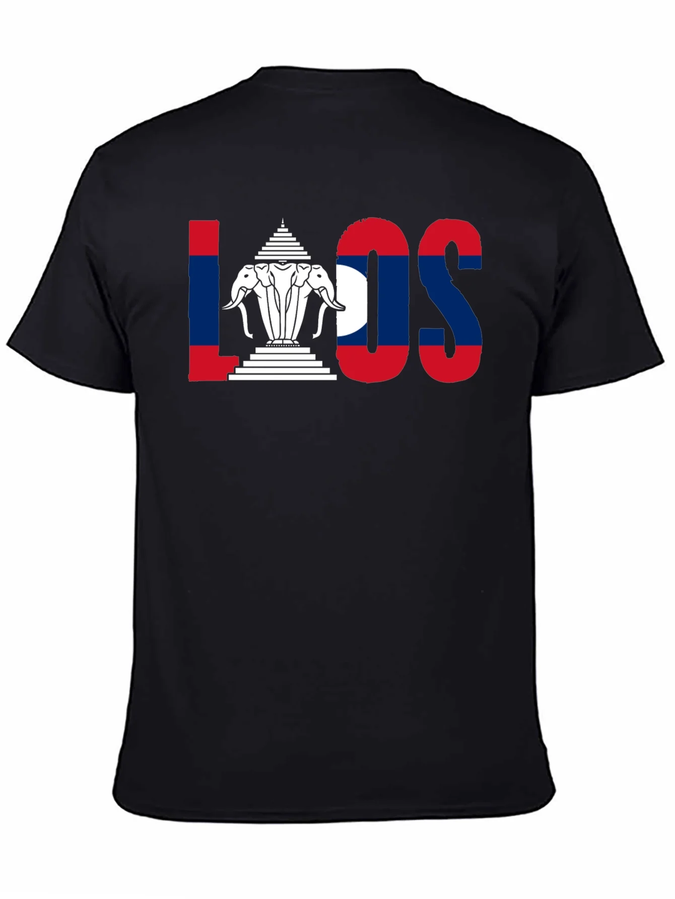 Laos Flag T-Shirt - Travel Souvenir Tee