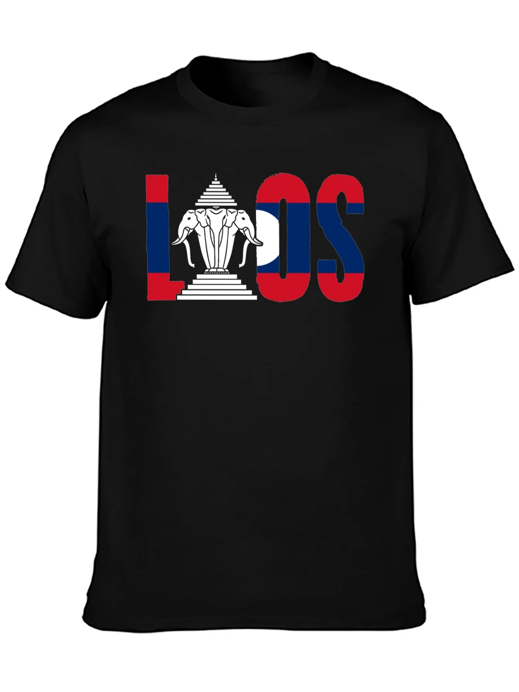 Laos Flag T-Shirt - Travel Souvenir Tee