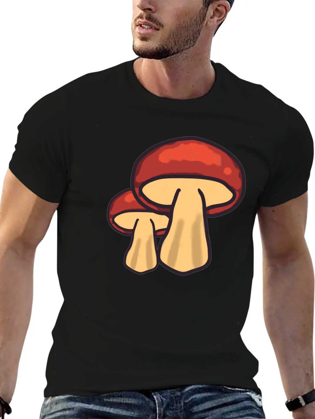 Mushroom Graphic T-Shirt - Fun Casual Tee
