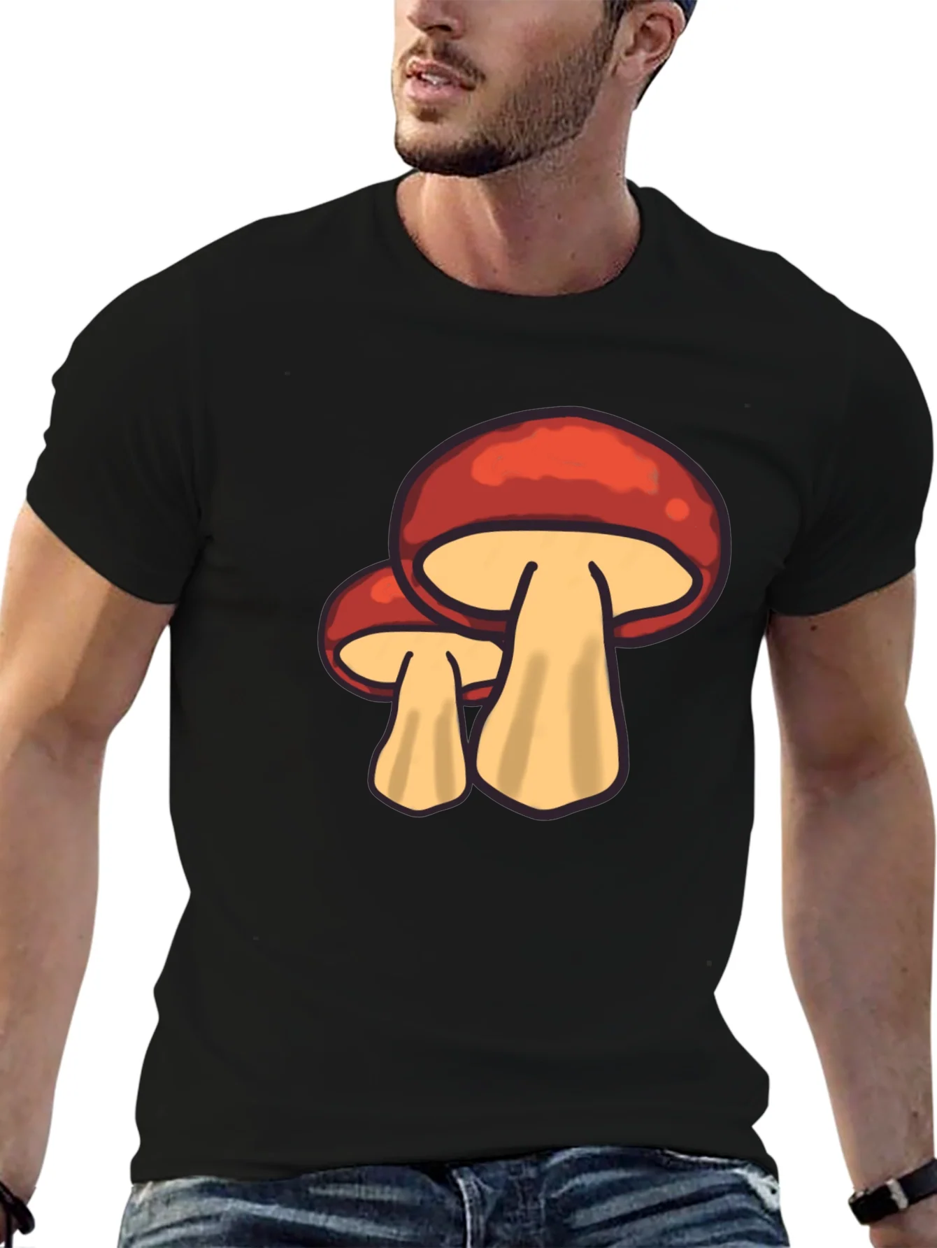Mushroom Graphic T-Shirt - Fun Casual Tee