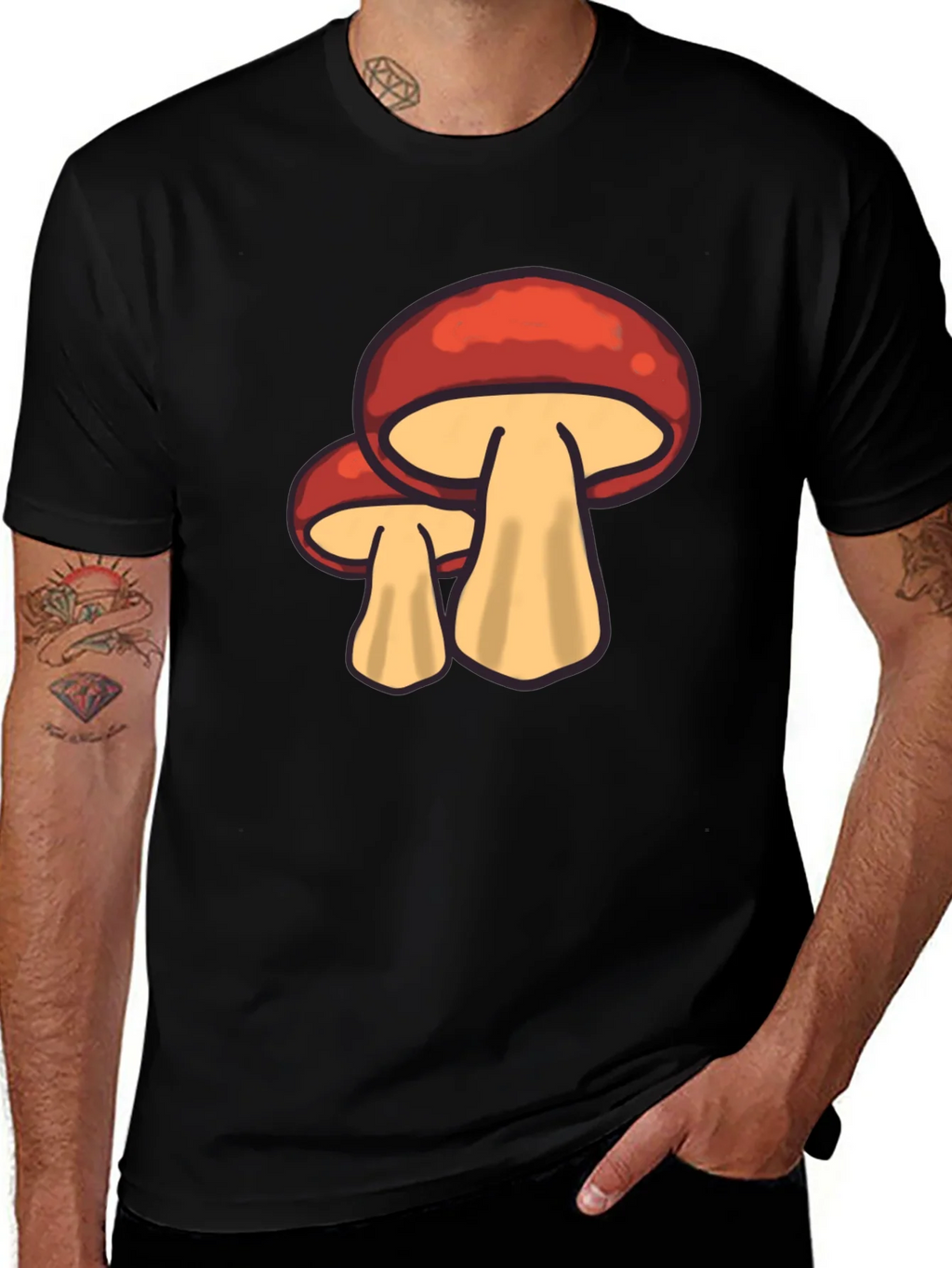 Mushroom Graphic T-Shirt - Fun Casual Tee