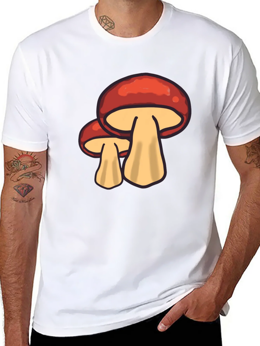Mushroom Graphic T-Shirt - Fun Casual Tee
