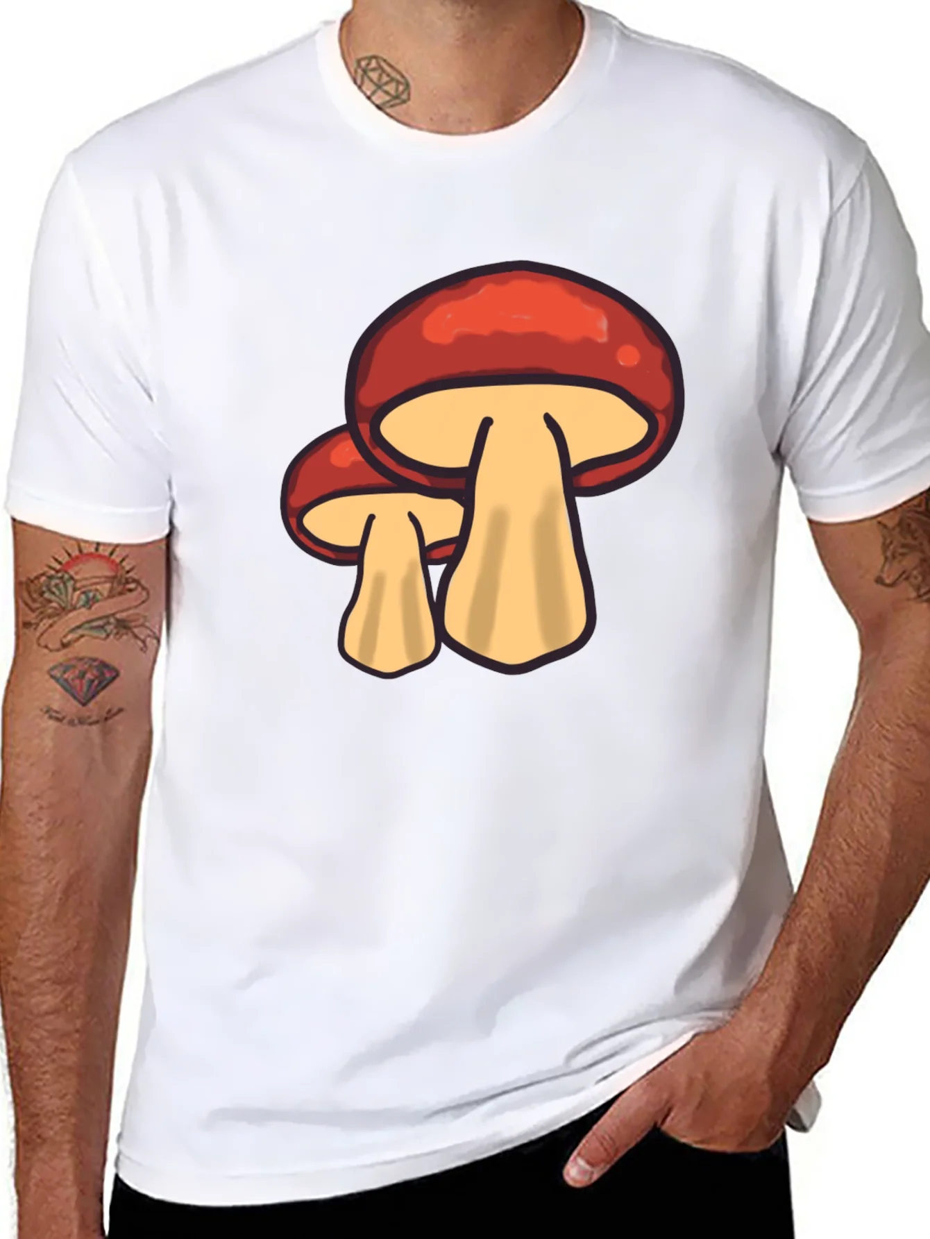 Mushroom Graphic T-Shirt - Fun Casual Tee