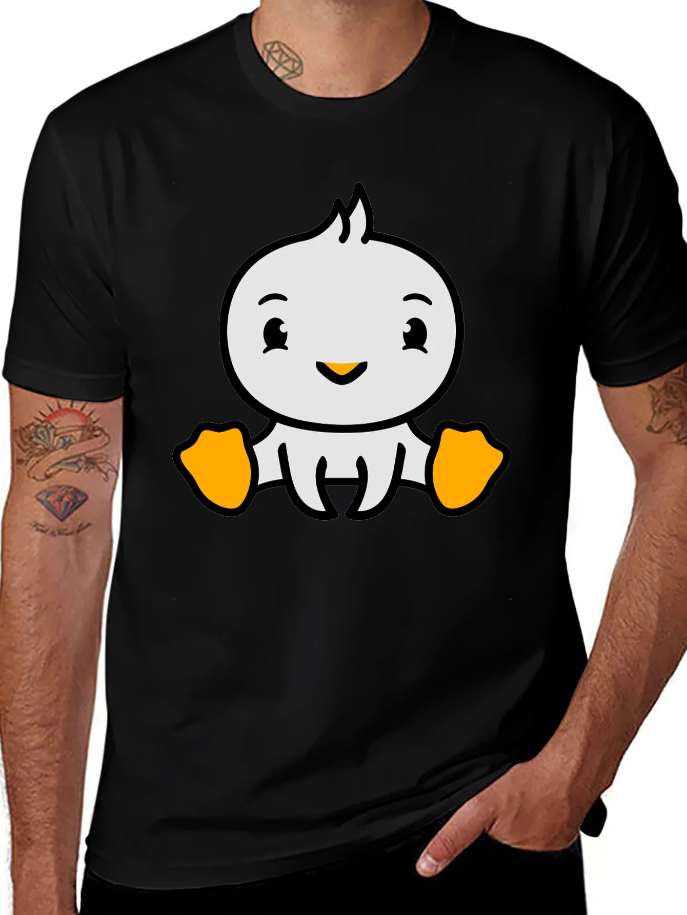 Cute Cartoon Duckling Graphic T-Shirt