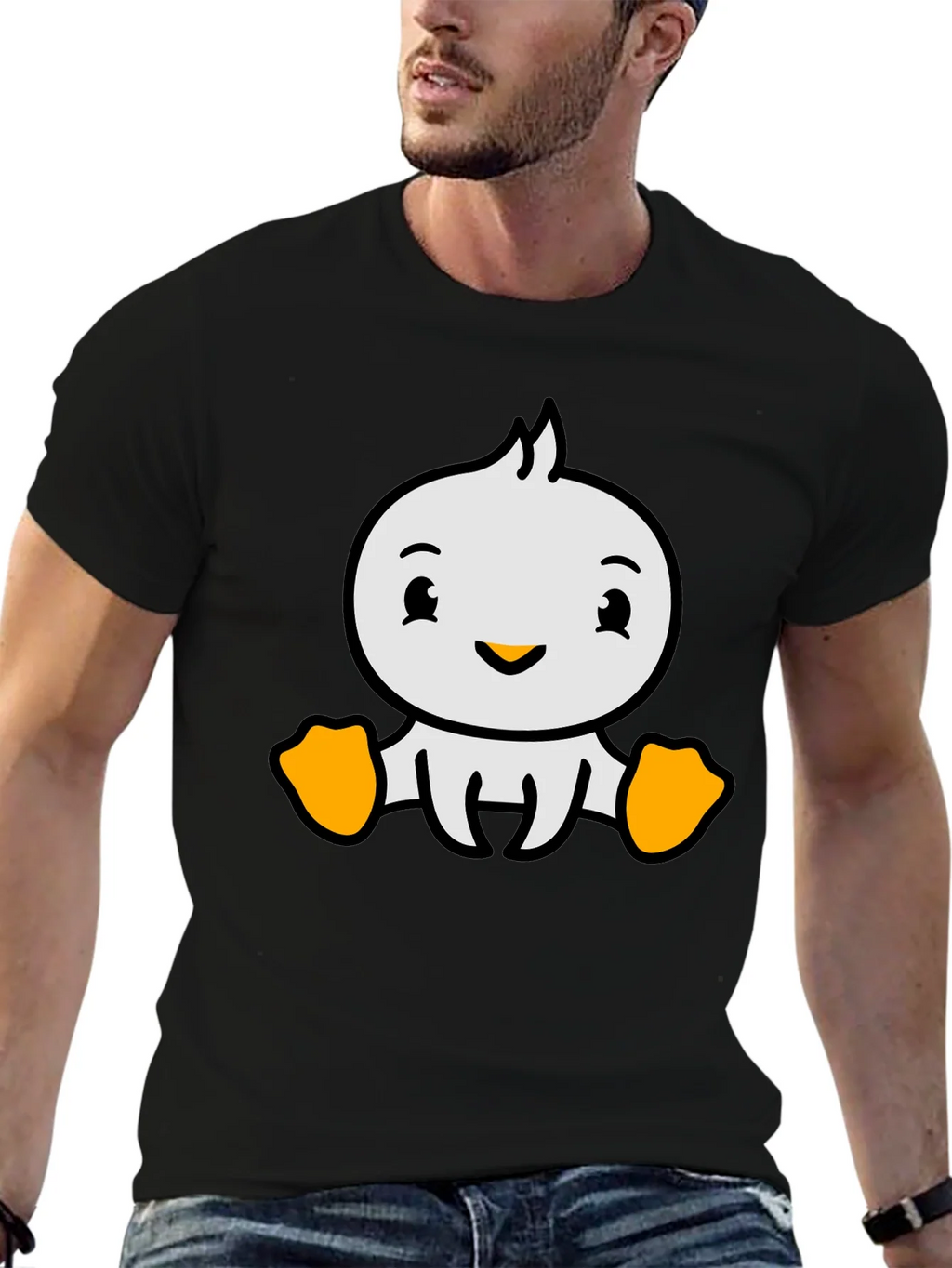 Cute Cartoon Duckling Graphic T-Shirt