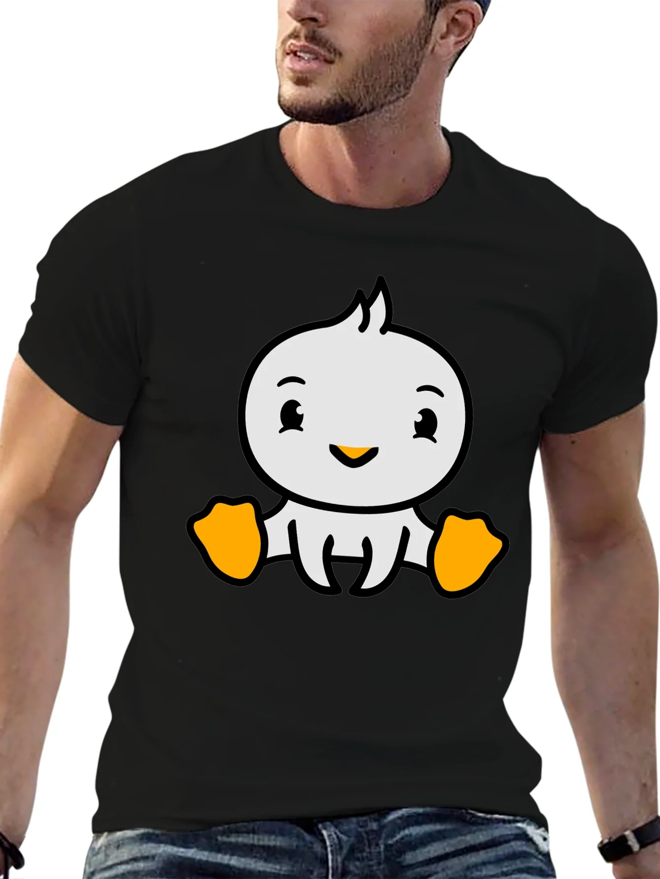 Cute Cartoon Duckling Graphic T-Shirt