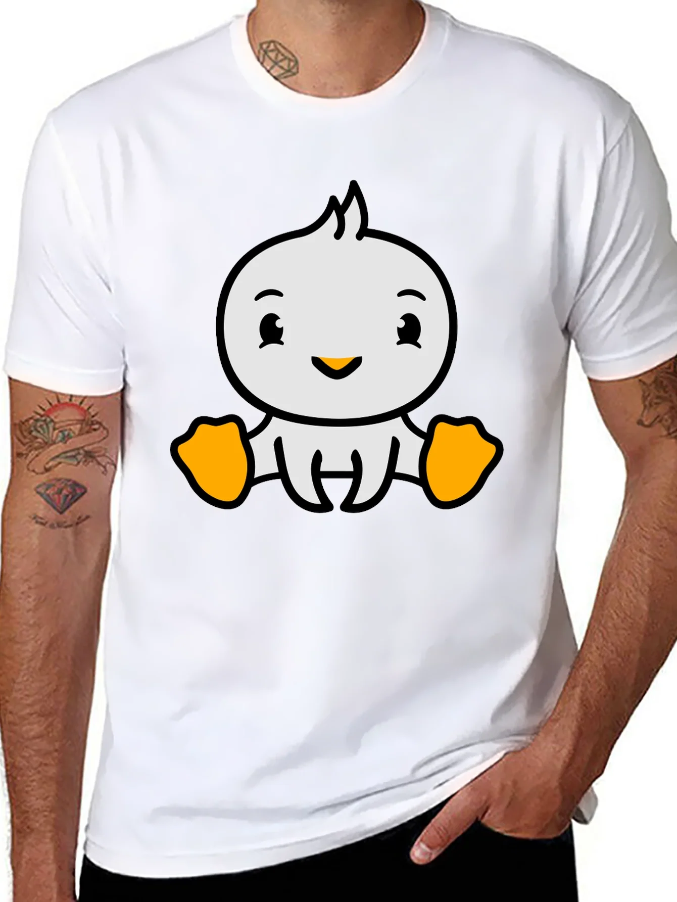 Cute Cartoon Duckling Graphic T-Shirt