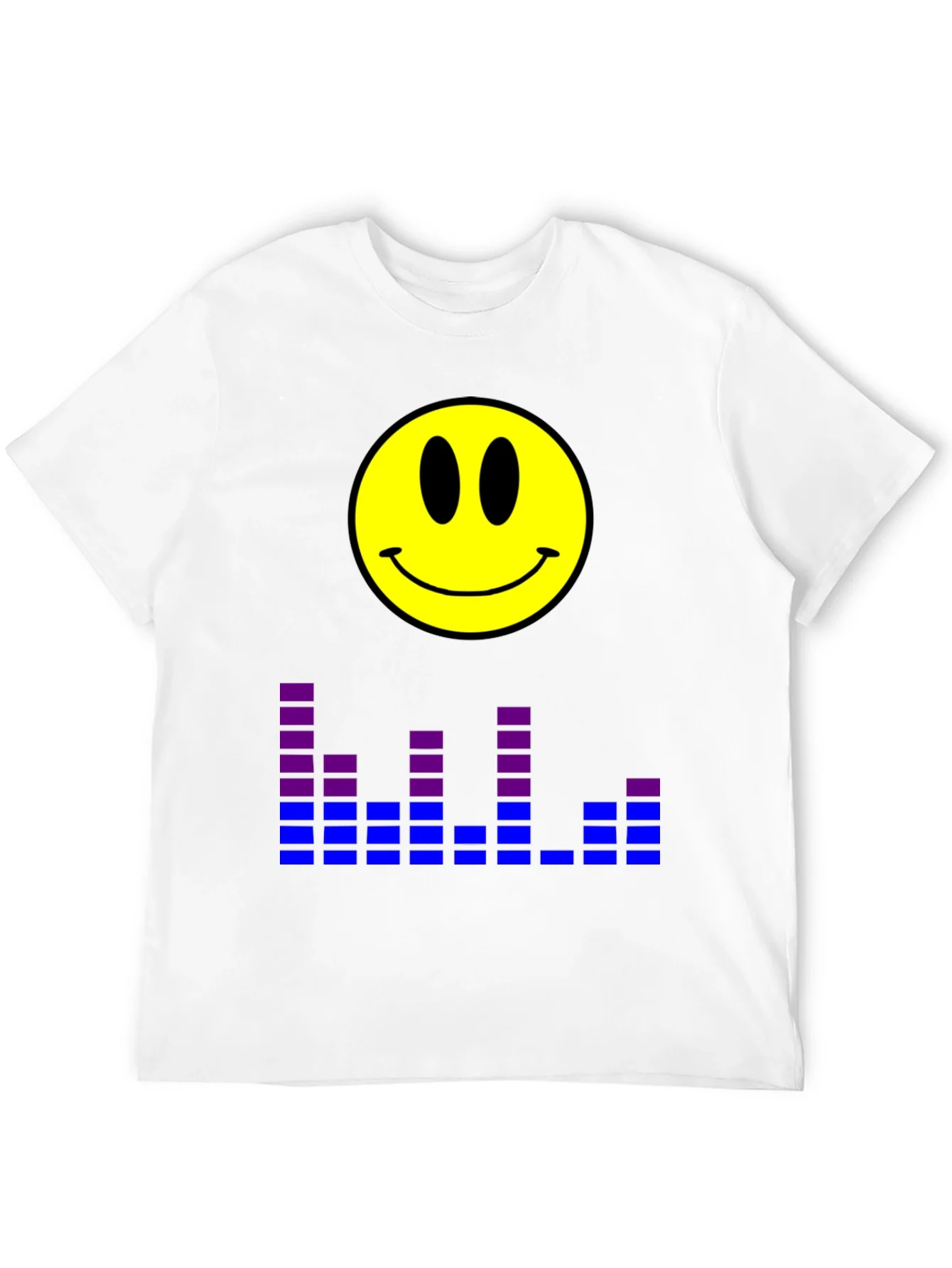 Smiley Face Graphic Tee - Black T-Shirt