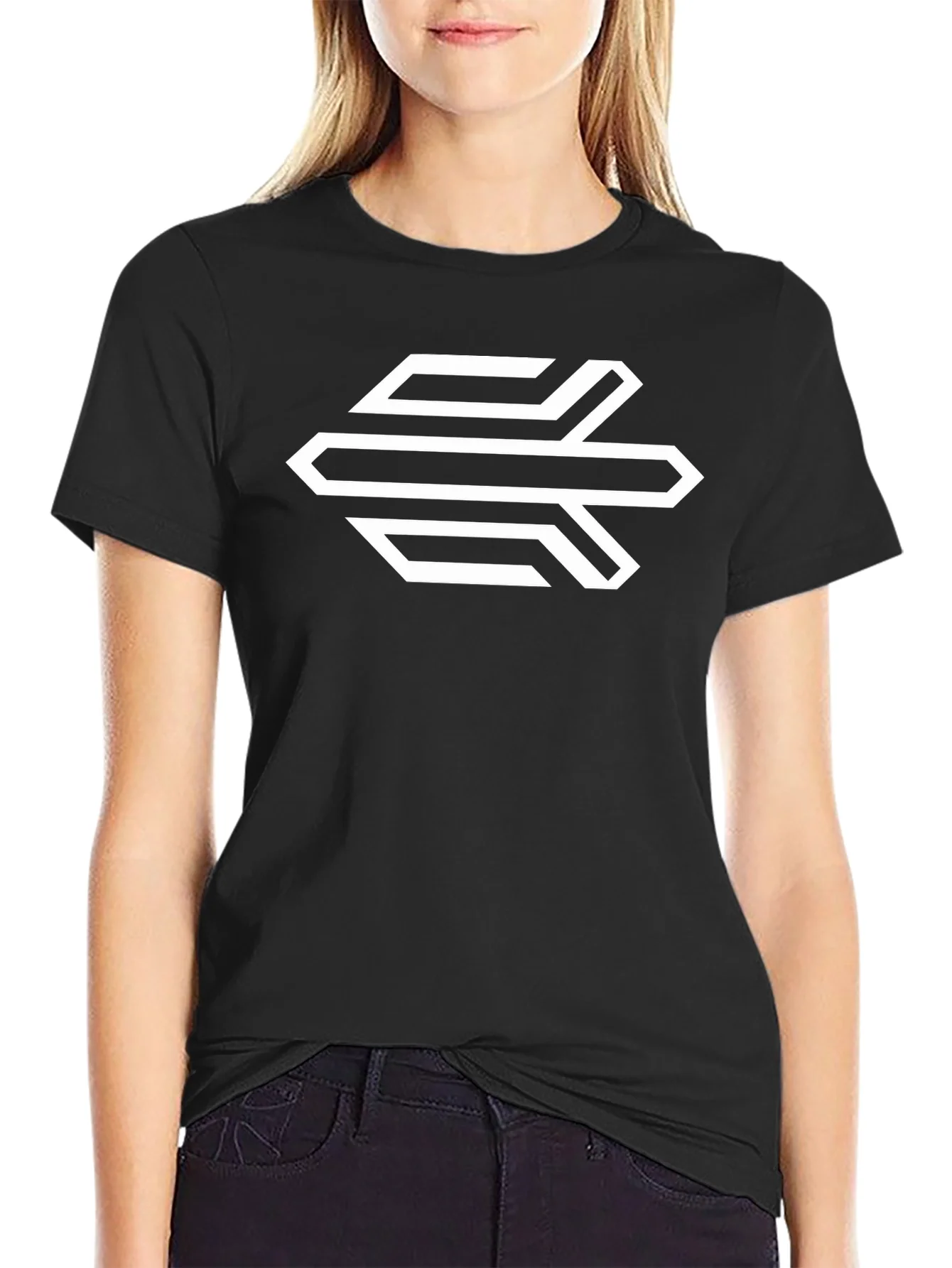 Geometric Logo Black T-Shirt