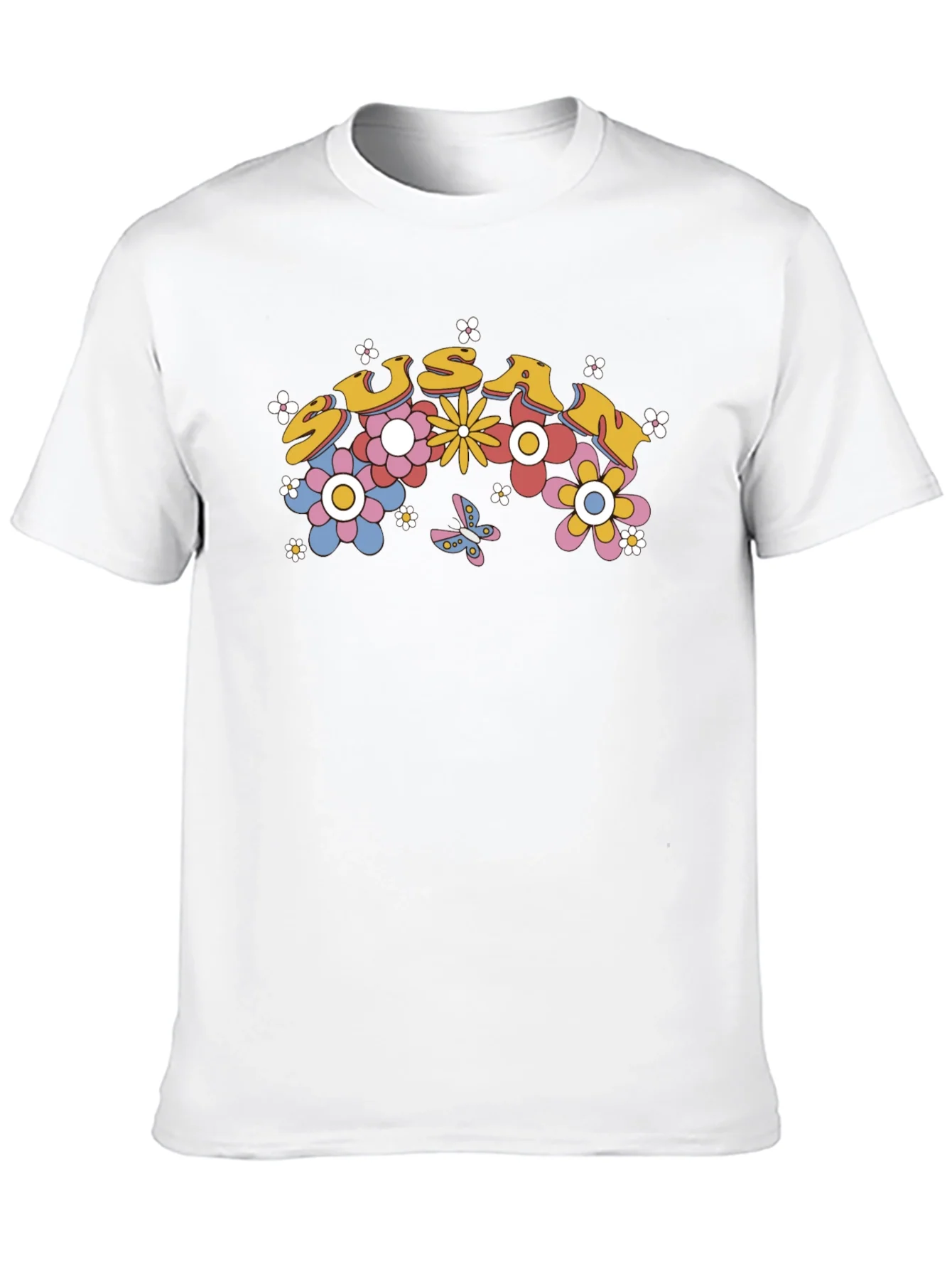 Susan Floral Retro Style T-Shirt