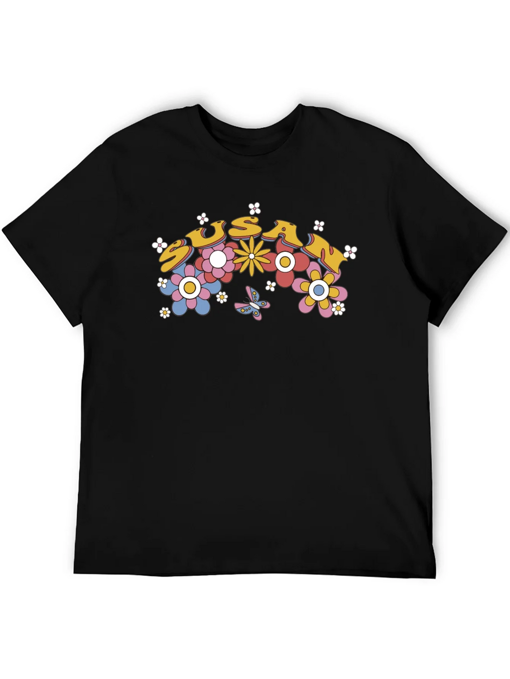 Susan Floral Retro Style T-Shirt