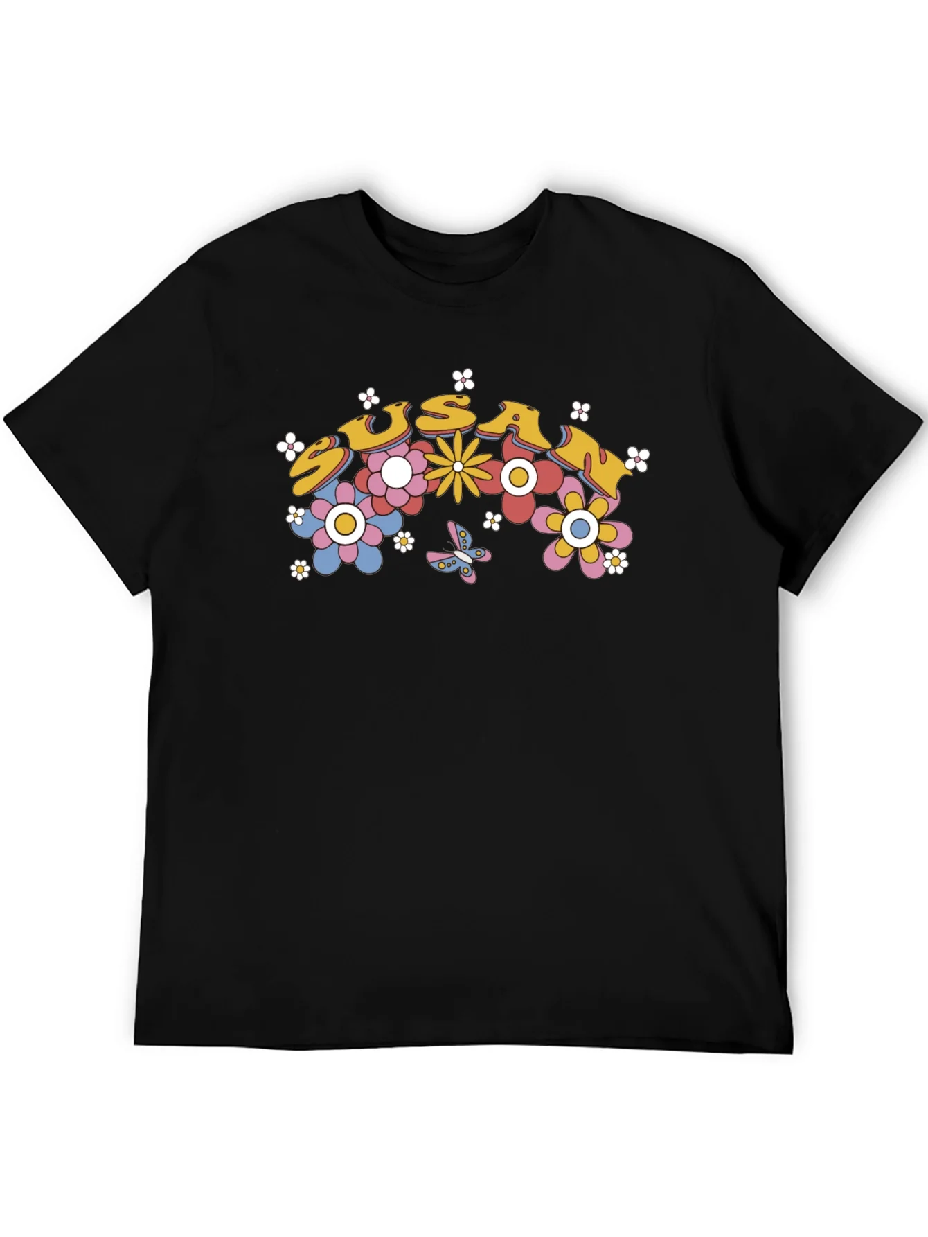 Susan Floral Retro Style T-Shirt