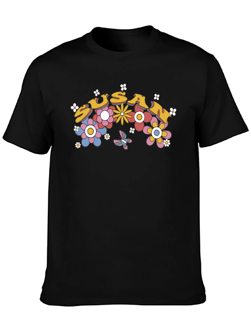 Susan Floral Retro Style T-Shirt