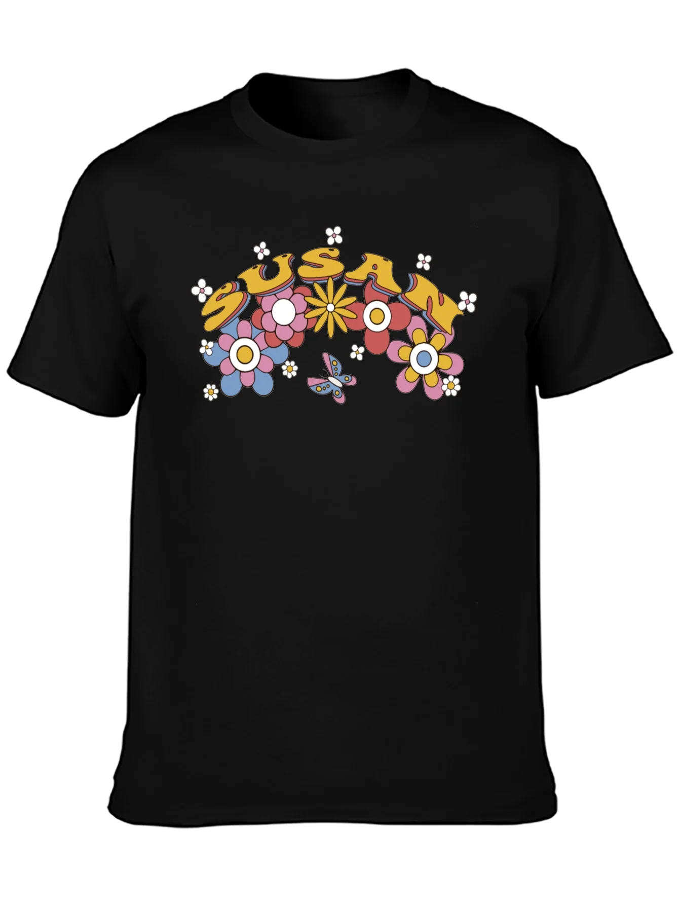 Susan Floral Retro Style T-Shirt