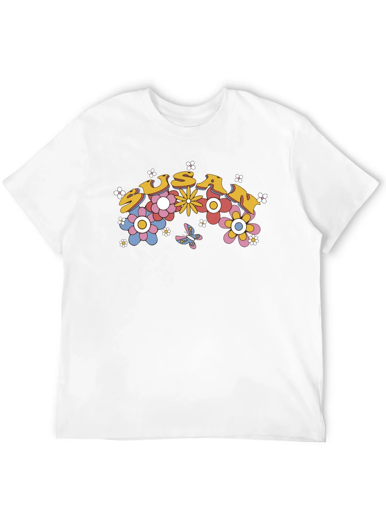 Susan Floral Retro Style T-Shirt