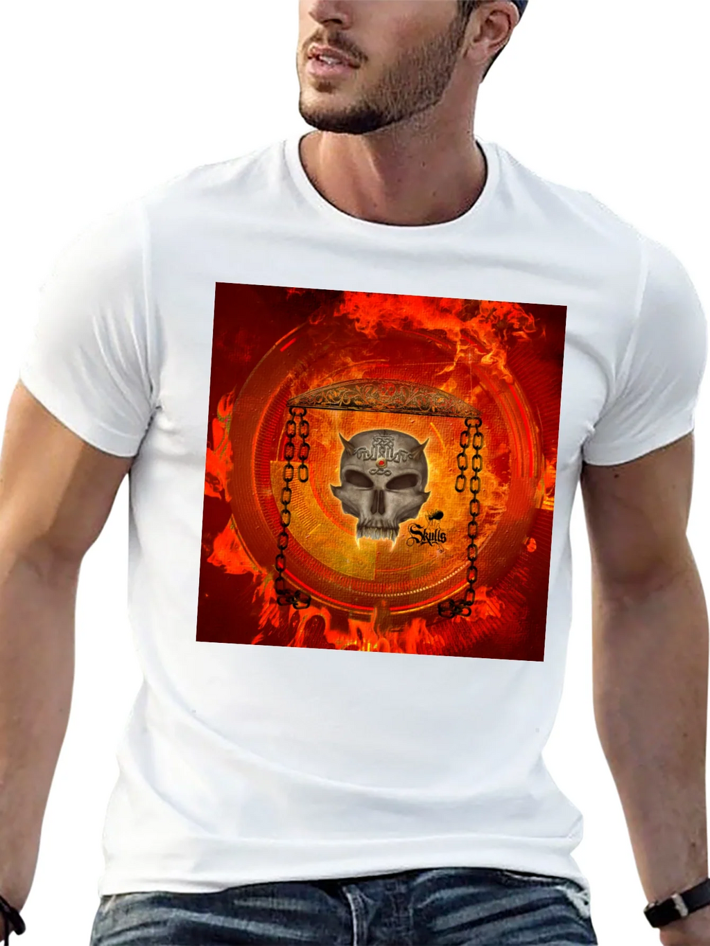 Skull Graphic T-Shirt - Edgy Design