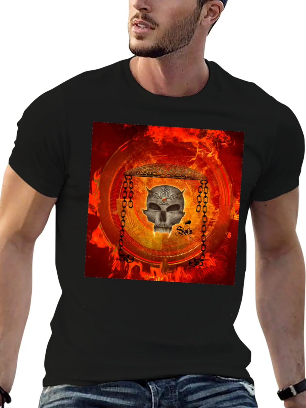 Skull Graphic T-Shirt - Edgy Design
