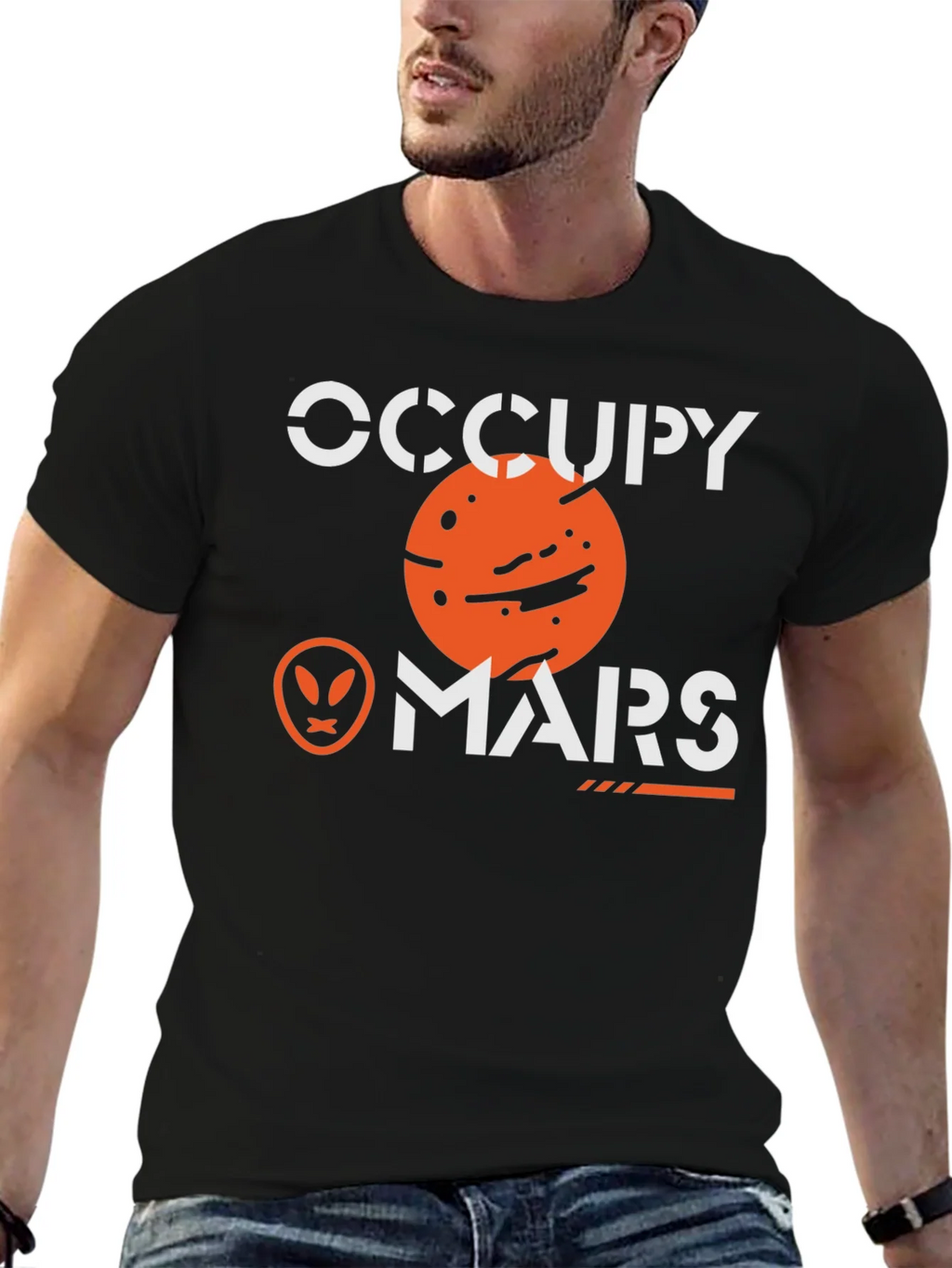 Occupy Mars Graphic T-Shirt - Space Exploration Tee