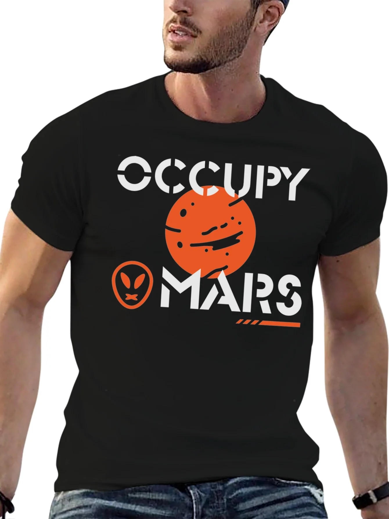 Occupy Mars Graphic T-Shirt - Space Exploration Tee