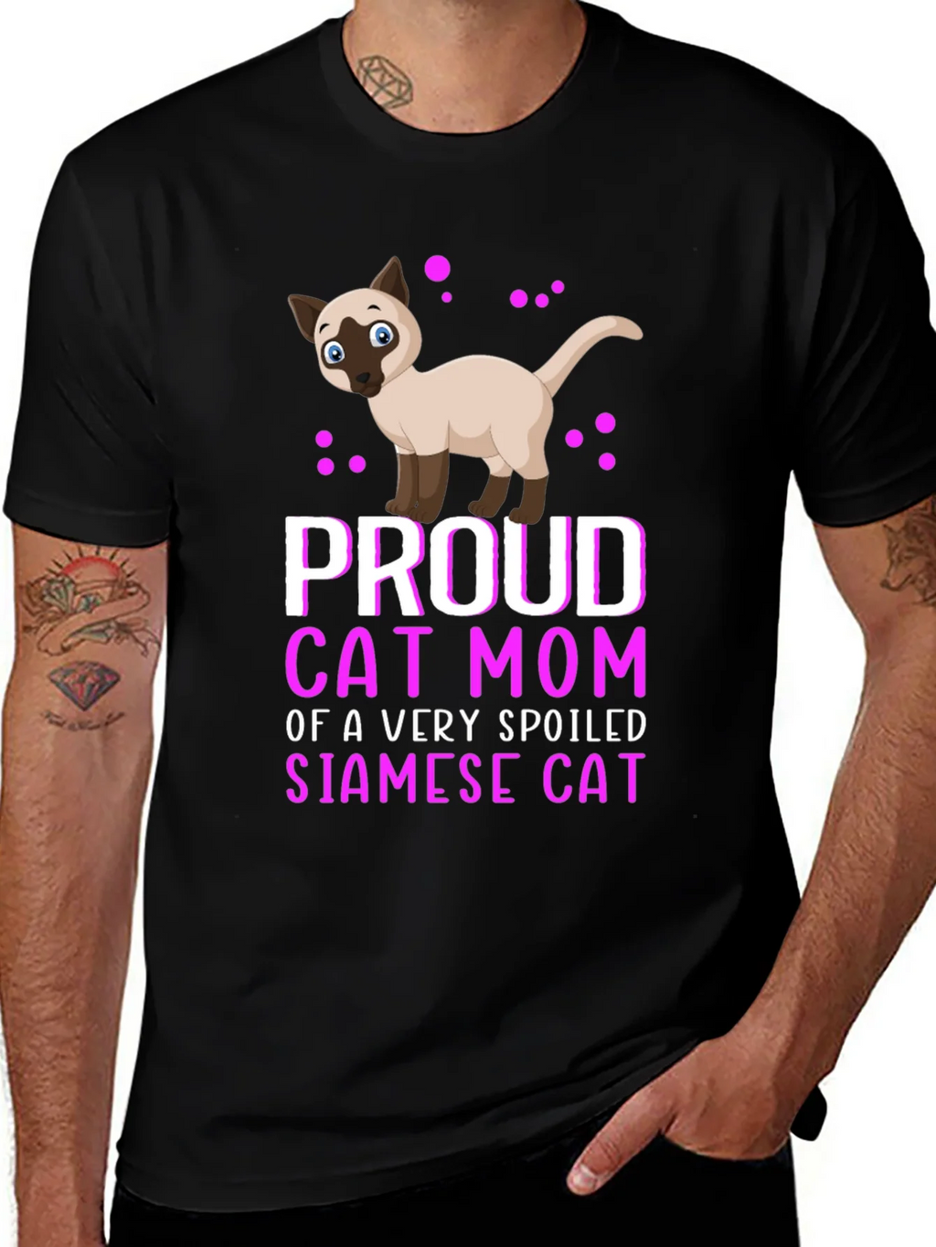 Proud Cat Mom Siamese Cat T-Shirt