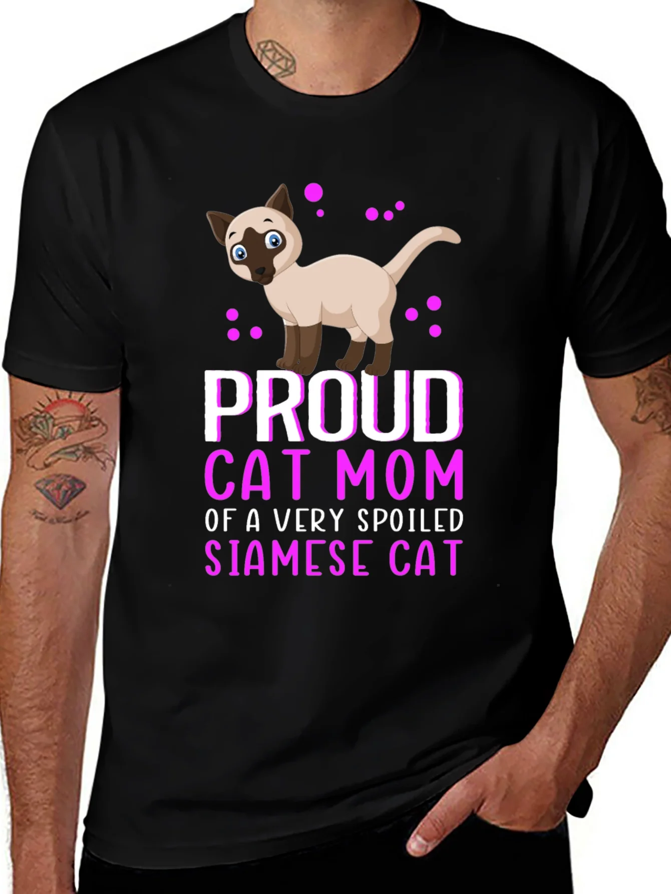 Proud Cat Mom Siamese Cat T-Shirt