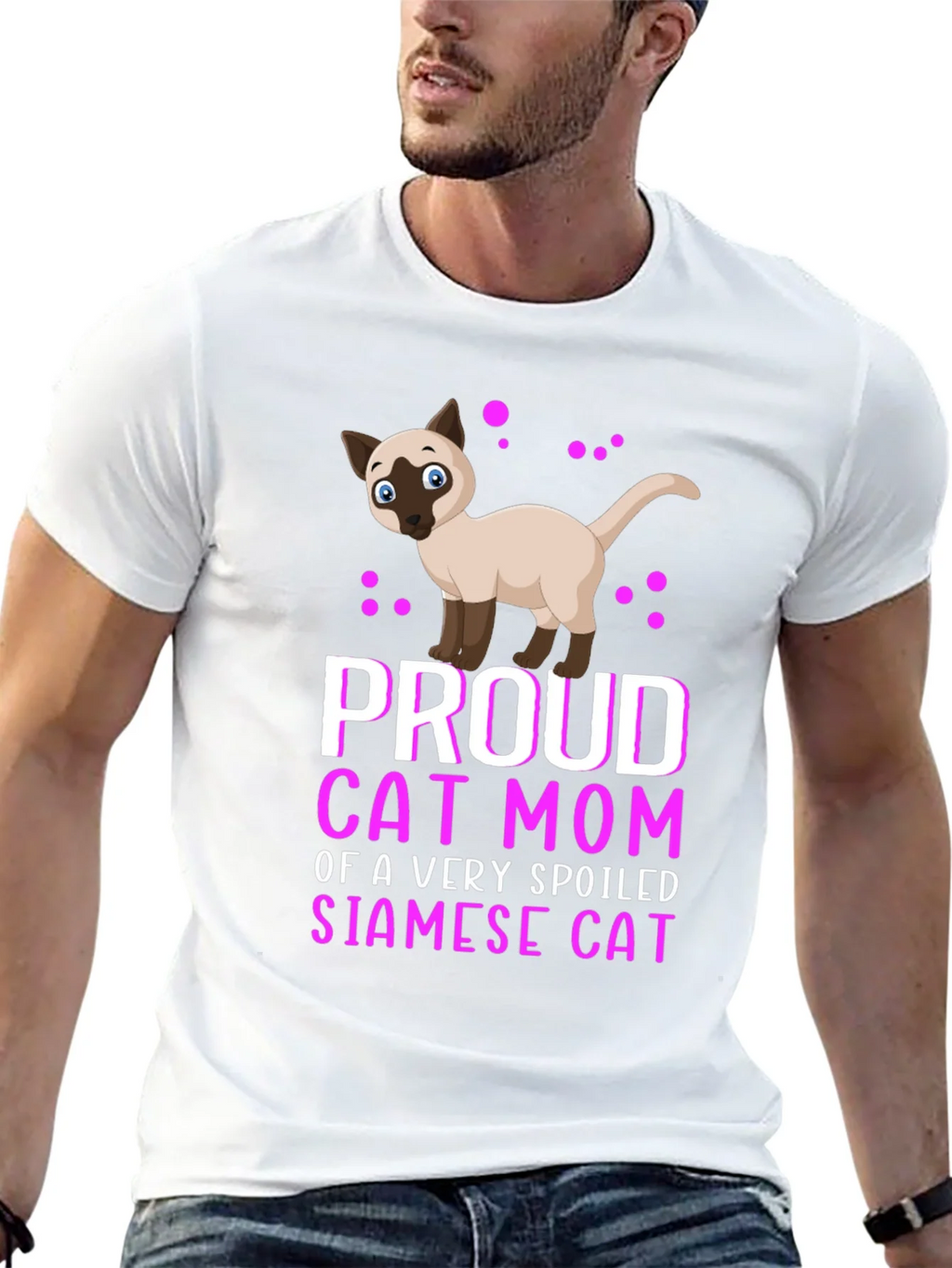 Proud Cat Mom Siamese Cat T-Shirt