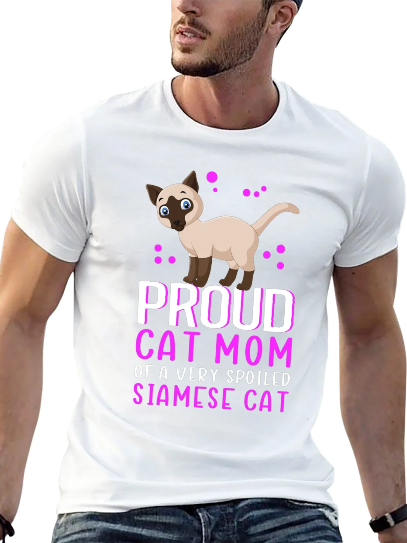 Proud Cat Mom Siamese Cat T-Shirt