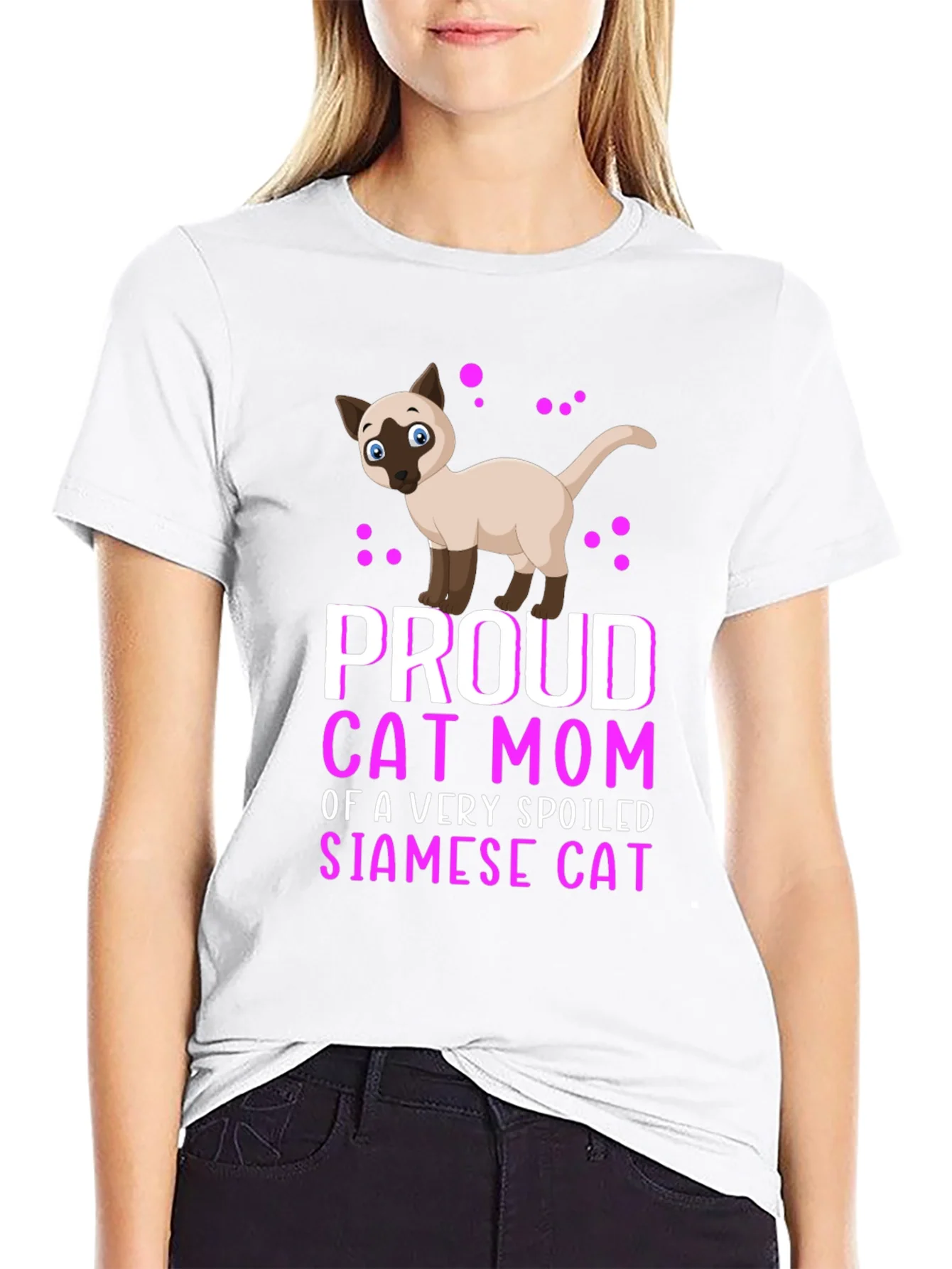Proud Cat Mom Siamese Cat T-Shirt